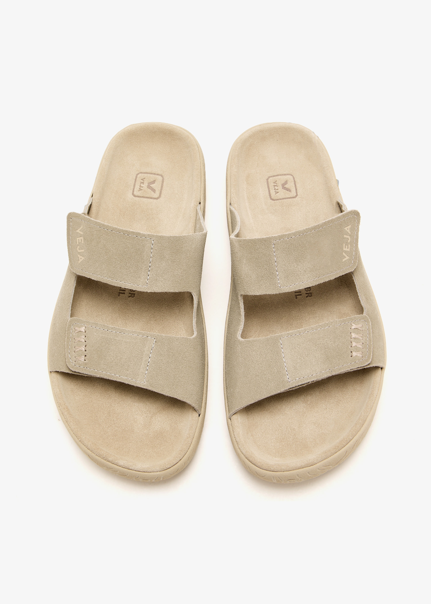 Veja Suede Slide Sandals Taupe Beige Adjustable Straps Mens 11 US 42 EU Brazil Veja Etna Suede Soft Sandals - Men main image 2