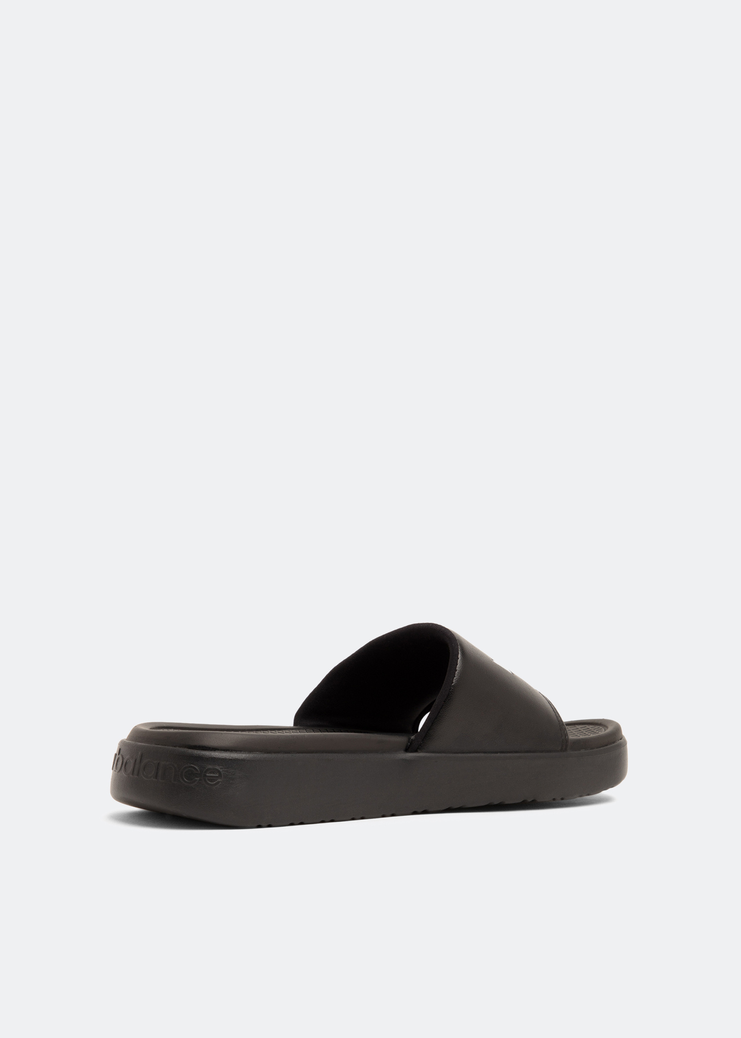 New Balance Logo slides for Men - Black in USA | Level Shoes
