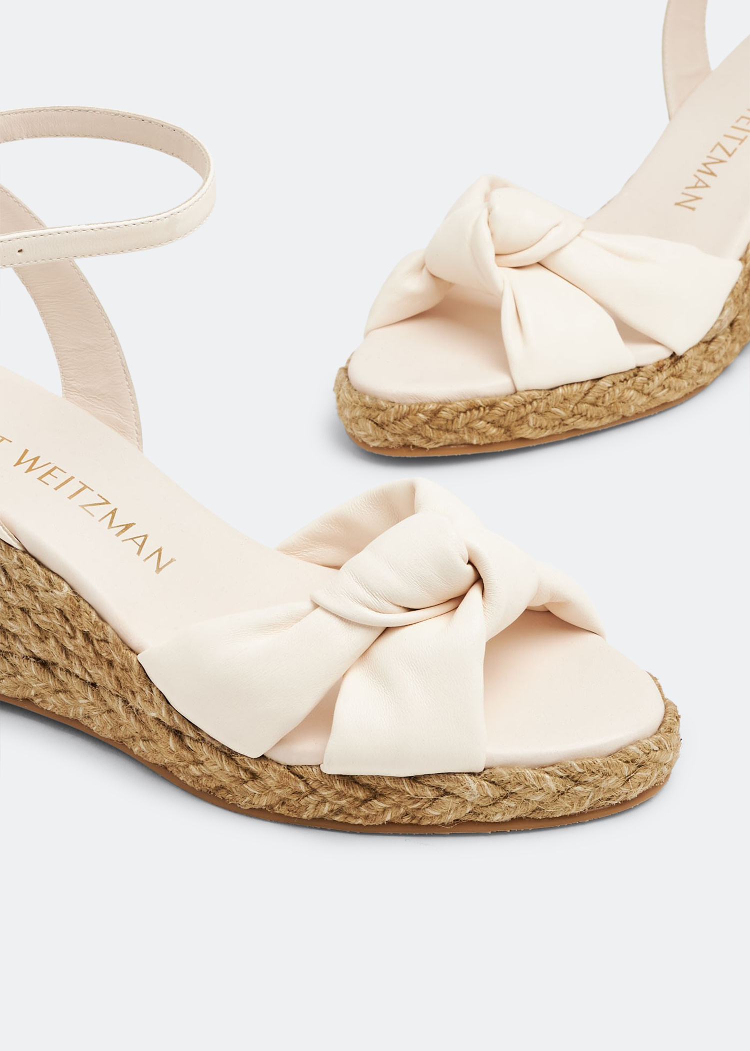 Stuart Weitzman Playa knot espadrille wedge sandals for