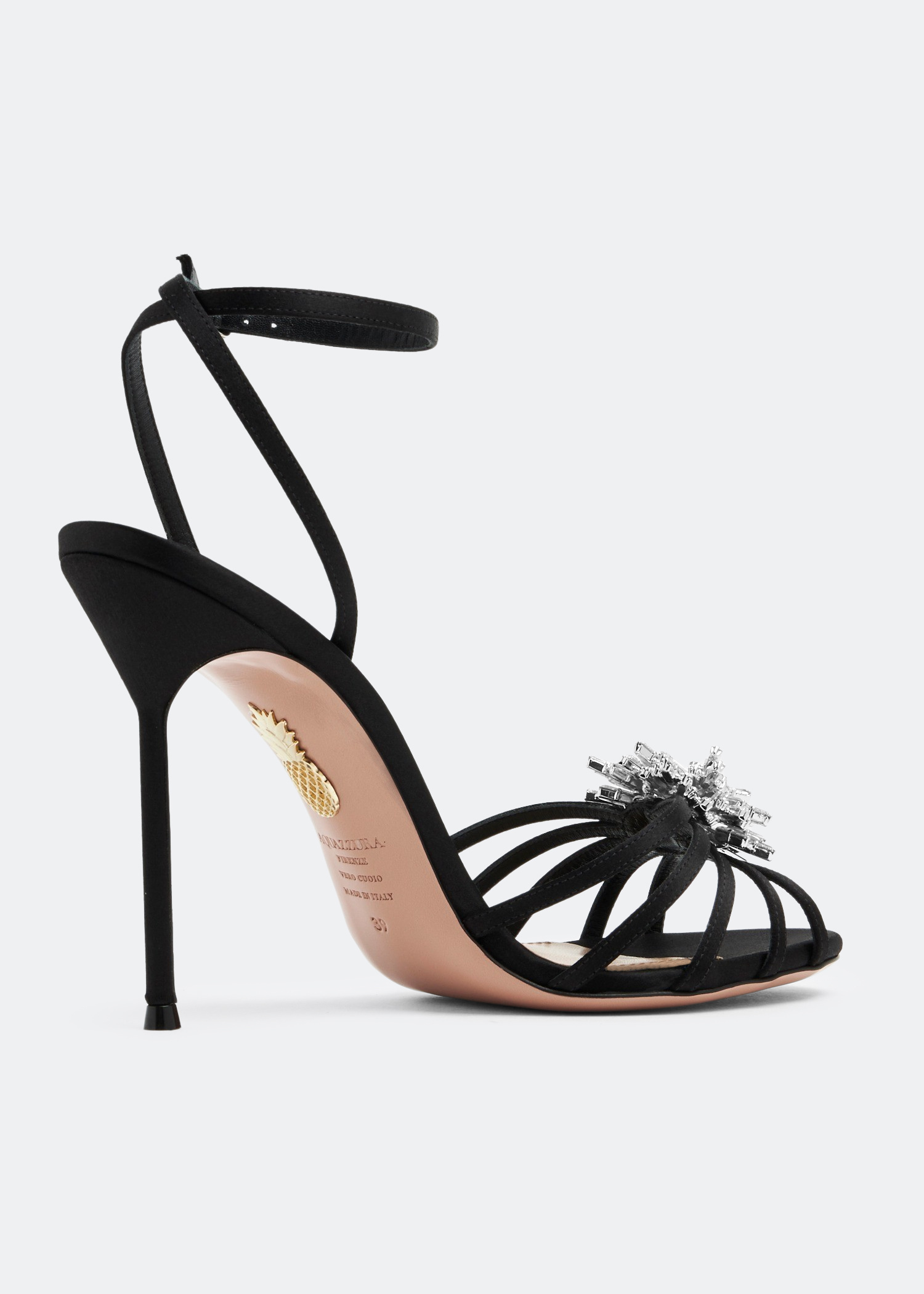 Aquazzura Stardust 105 sandals for Women - Black in Qatar