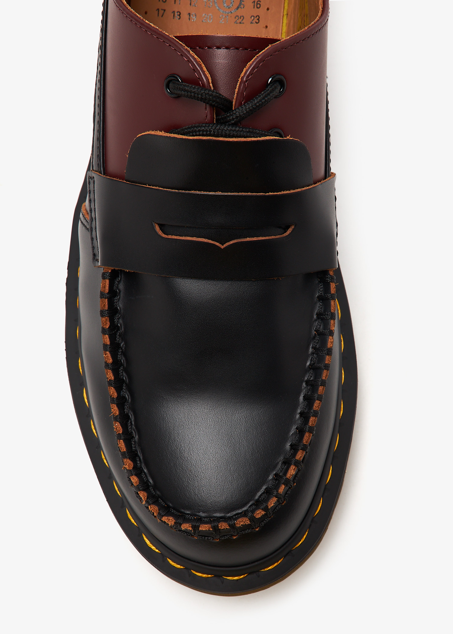 MM6 × Dr.Martens 1461 PENT. MM6/Dr.Martens 1461 PENTON MASH UP Oxblood S66WR0029 UK5 loafers