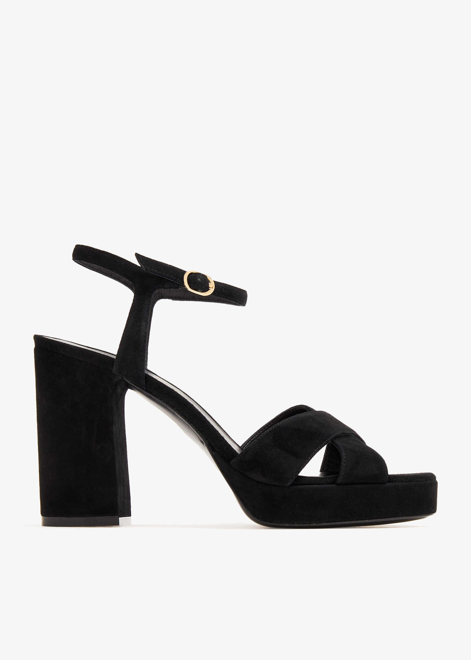 Sandales Compensées Noires Stuart Weitzman ESTEEM - Taille US 10 (M), Talon Haut - Occasion ? (état Non Précisé)