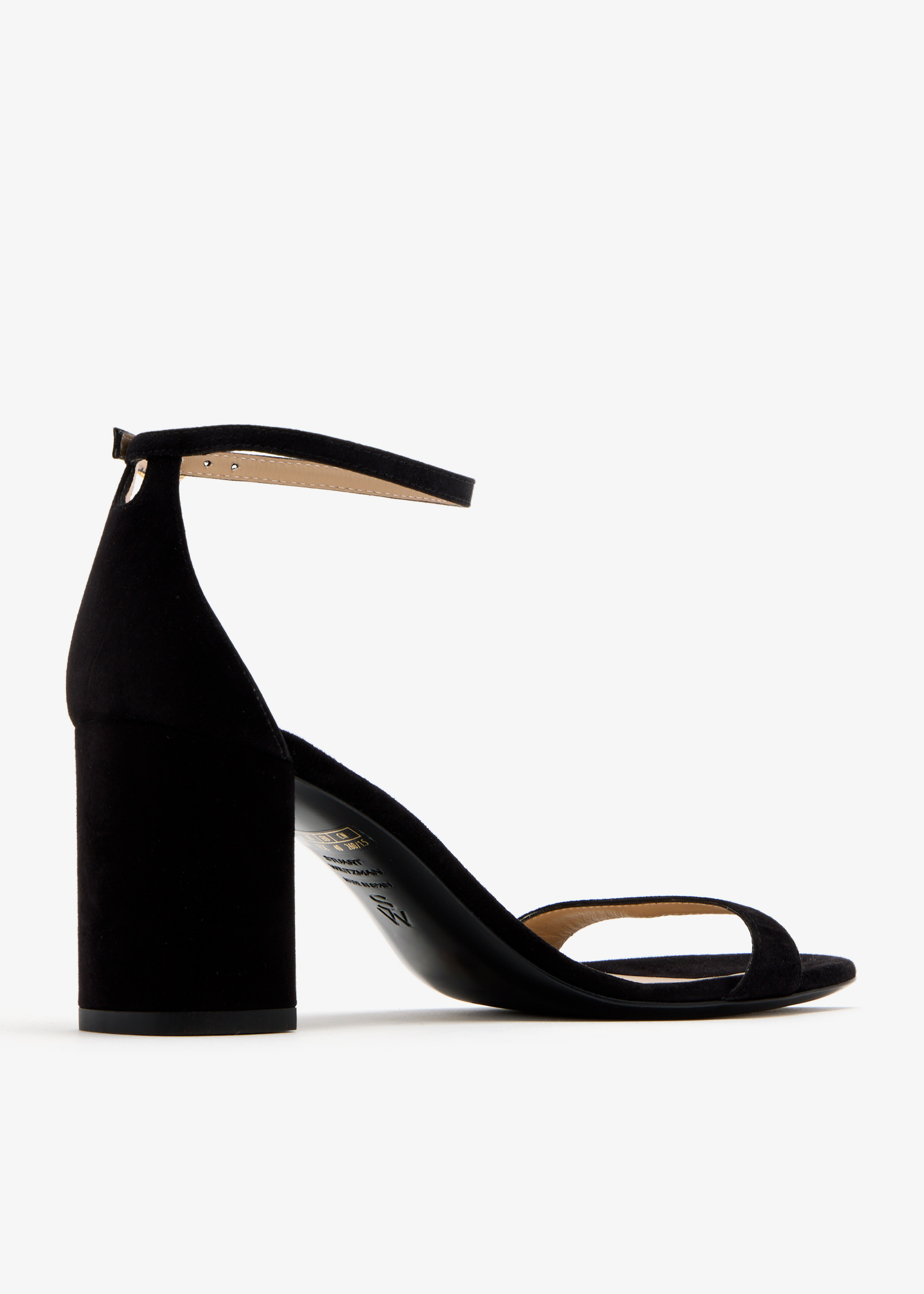 Stuart Weitzman Nudist 75 block sandals for Women - Black in