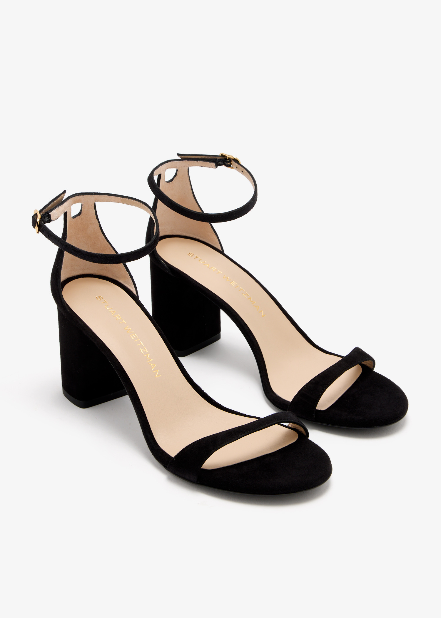 Stuart Weitzman Nudist 75 block sandals for Women - Black in