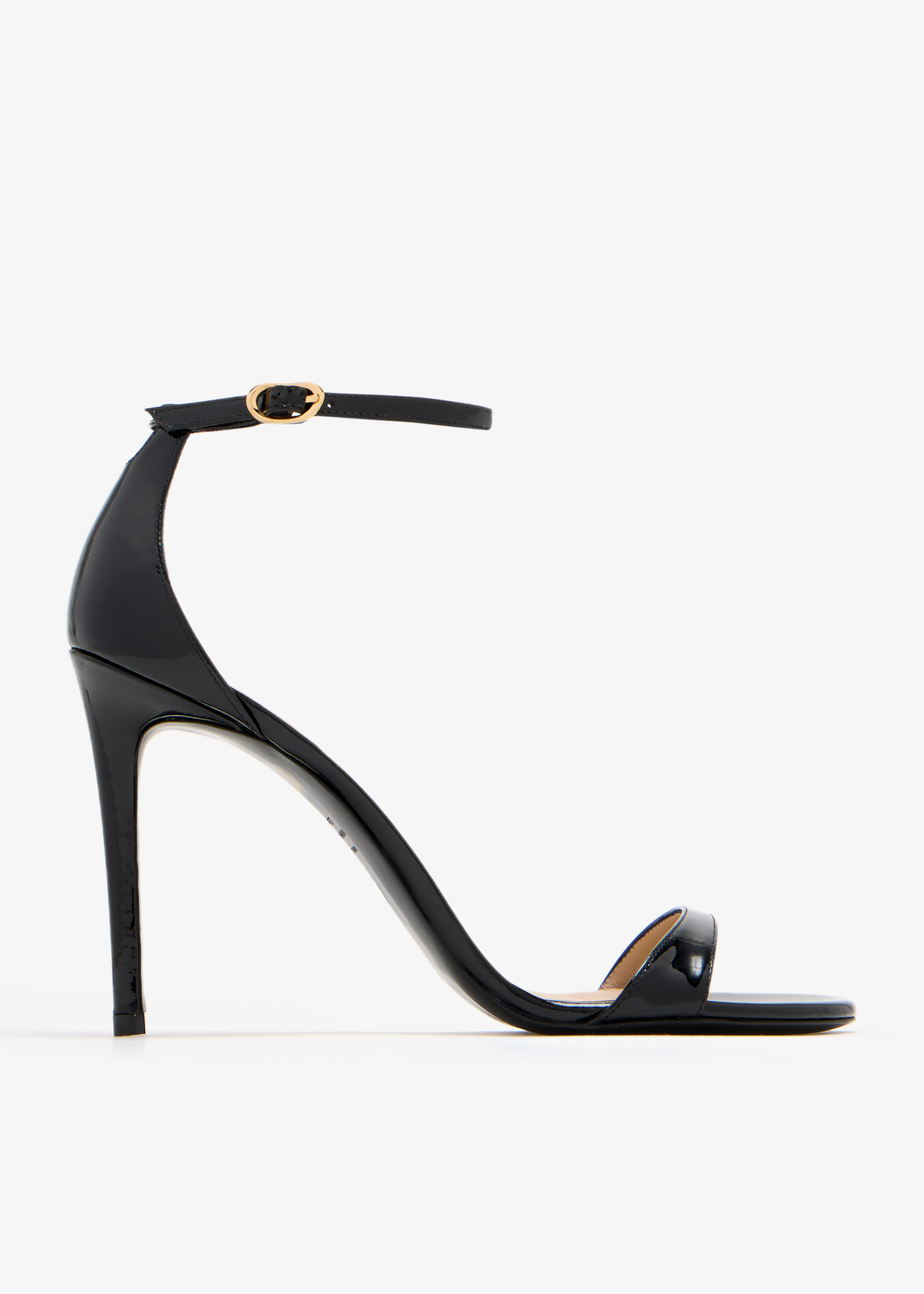 サンダル・ミュール Stuart Weitzman Black leather Nudist sandals (SJ995 BLK) Leather The Nudist Collection | Stuart Weitzman
