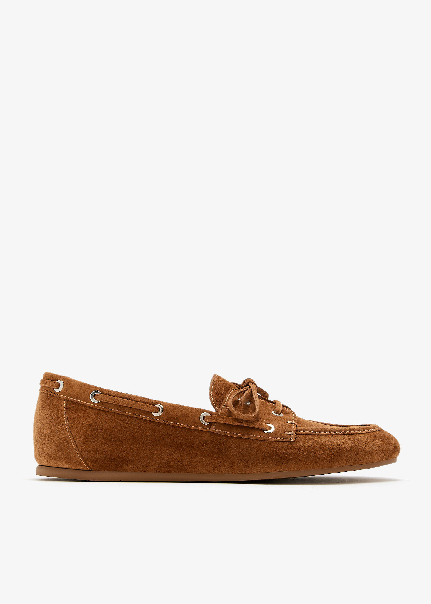 NWT Stuart Weitzman Club Suede Bit Loafers in Camel sz 12 Stuart Weitzman Britt Suede Bow Loafers | Neiman Marcus main image 2