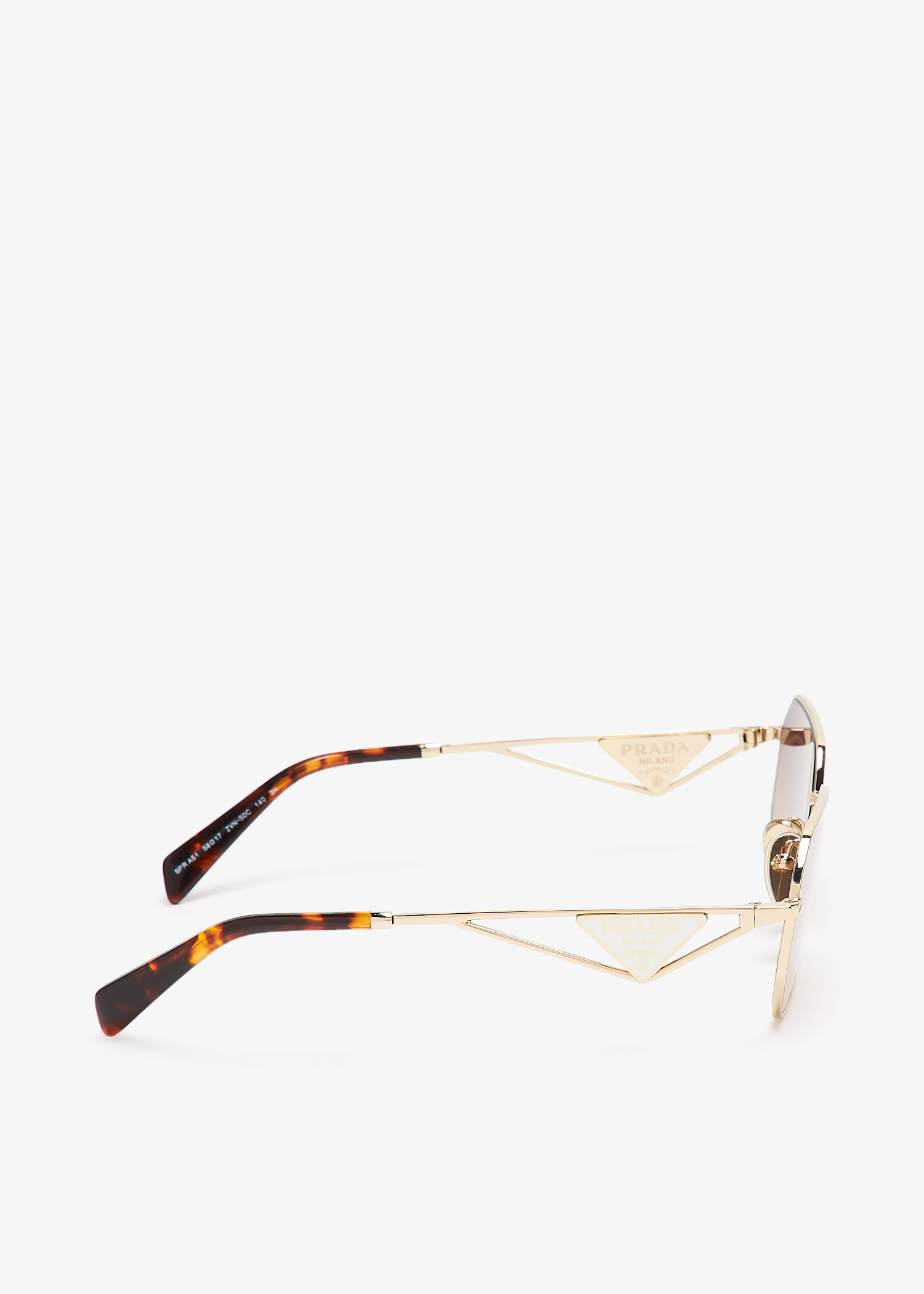 Prada Triangle logo sunglasses for Women - Gold in UAE