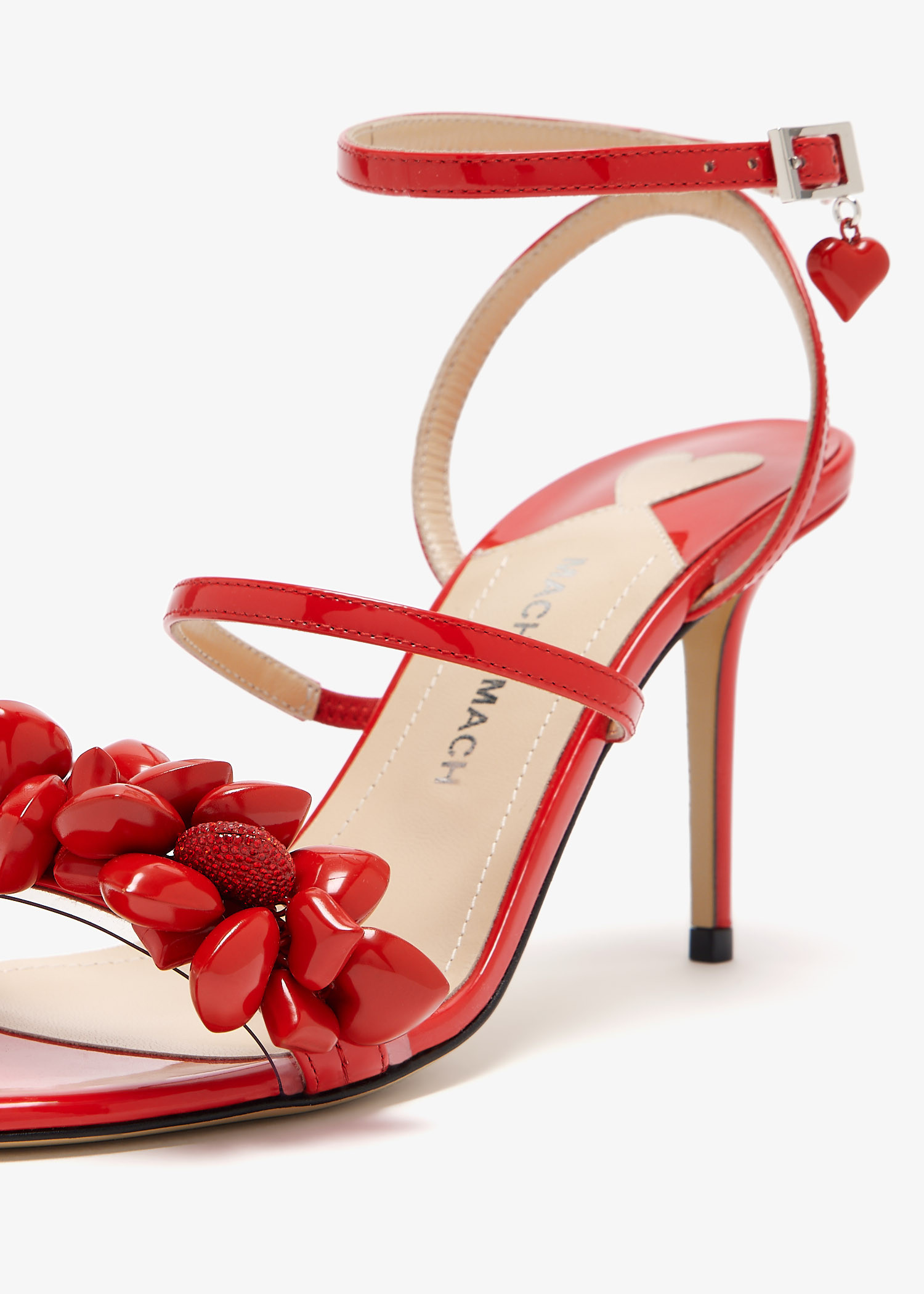 MACH & MACH Puffy Heart sandals for Women - Red in UAE