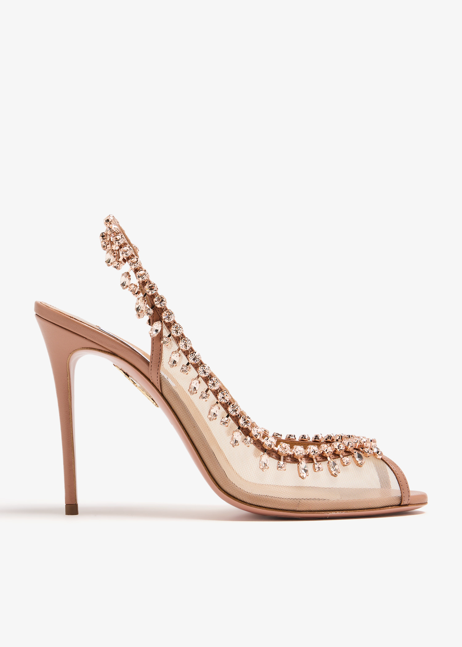 Aquazzura Temptation crystal sandals for Women - Pink in UAE