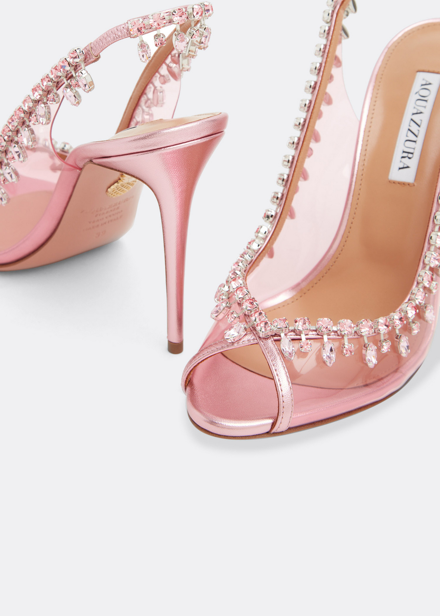 Aquazzura Temptation crystal sandals for Women - Pink in KSA