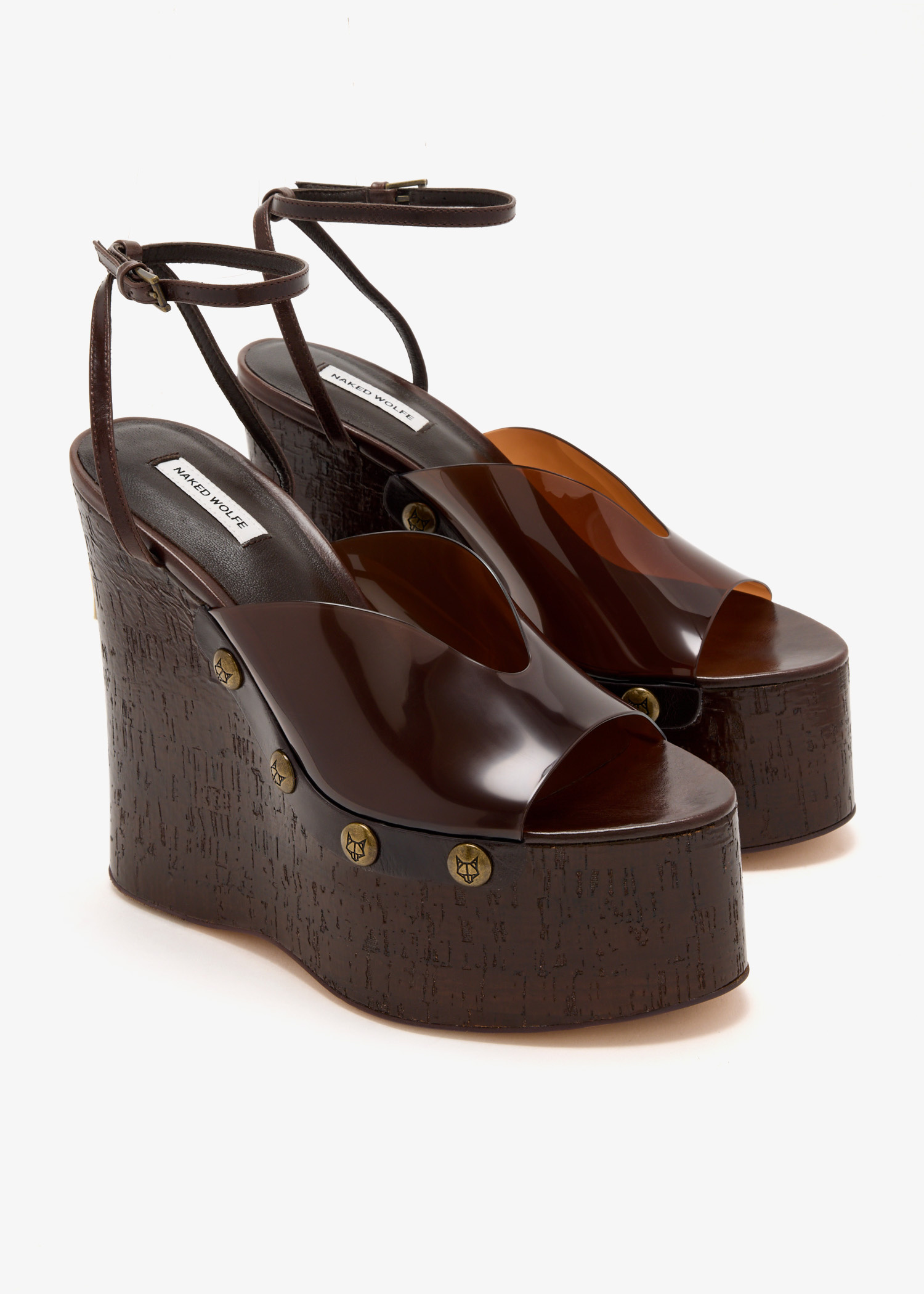 Naked Wolfe Tiger Lily wedge sandals for Women - Brown in USA