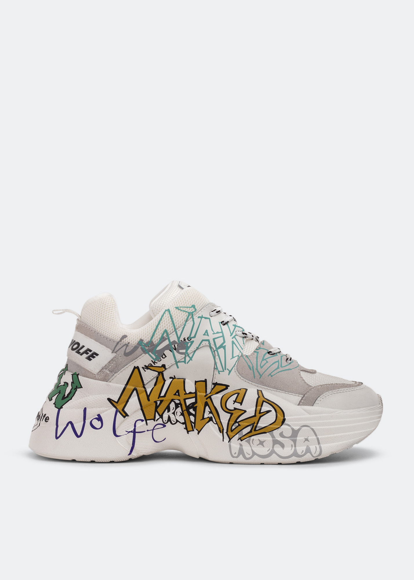 Naked Wolfe Titan Grafiti sneakers for Men - White in UAE | Level