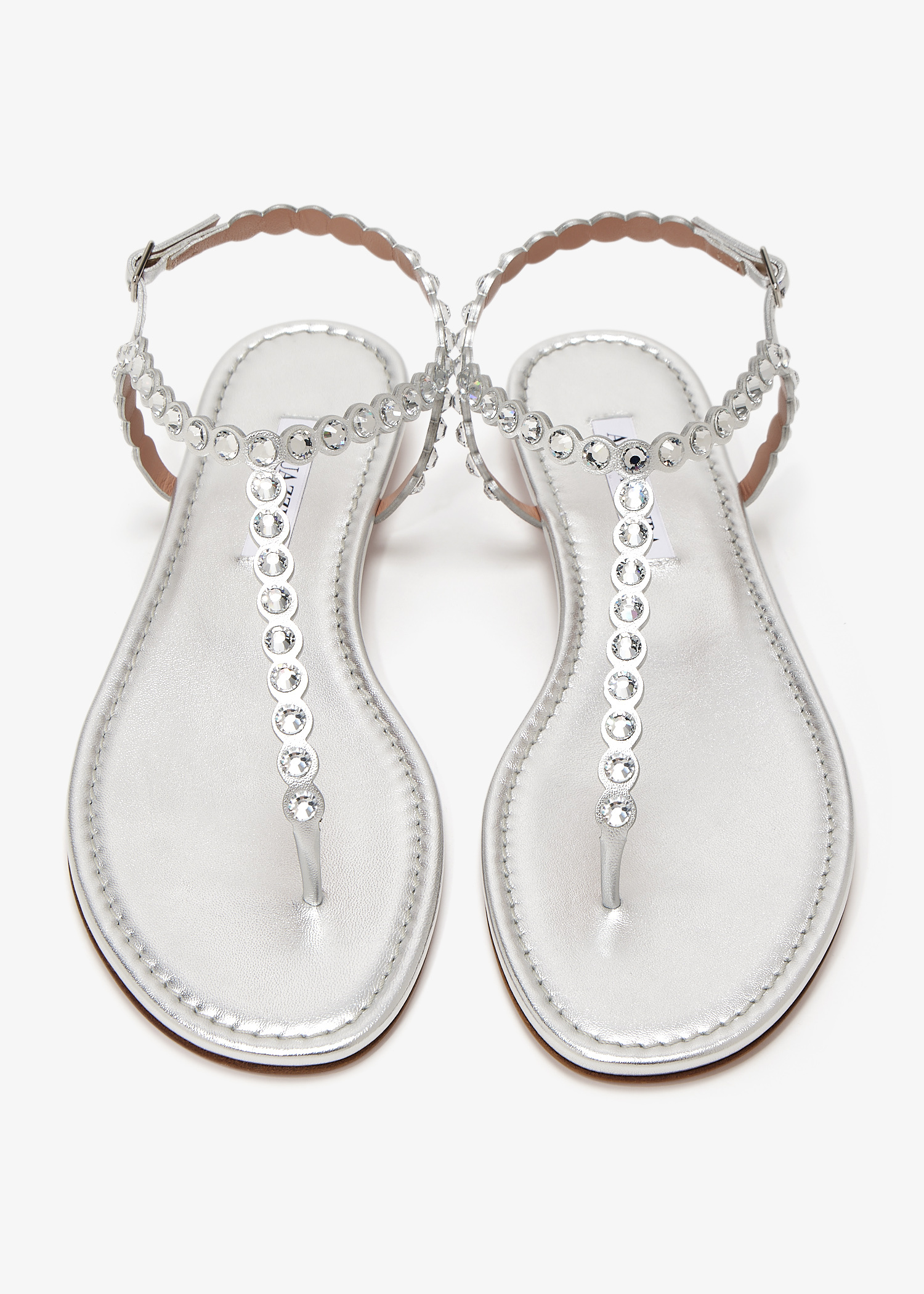 Aquazzura Tequila flat sandals for Women - Silver in UAE