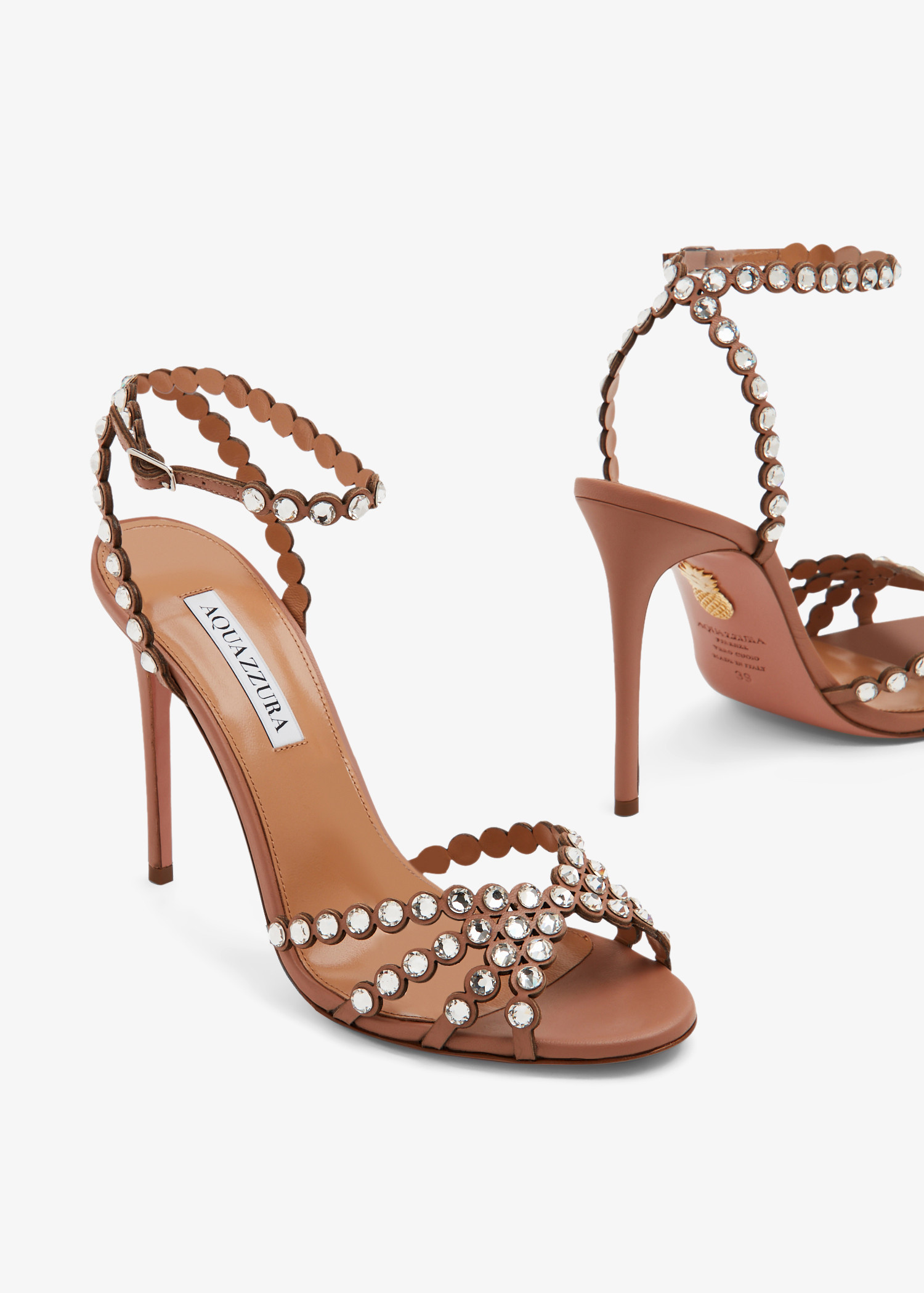 Aquazzura Tequila 105 sandals for Women - Brown in USA | Level Shoes