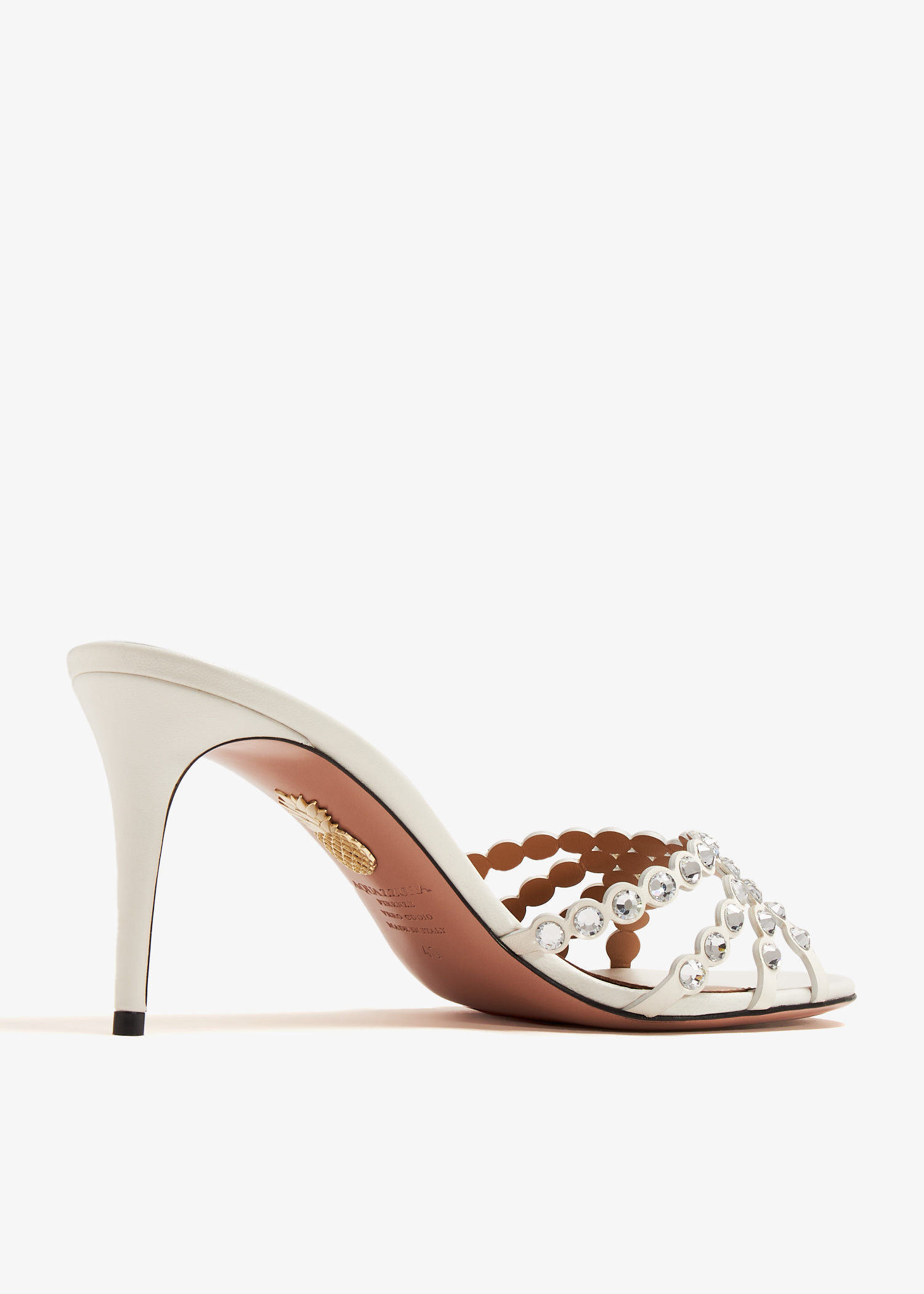 Aquazzura Tequila 75 mules for Women - White in UAE | Level