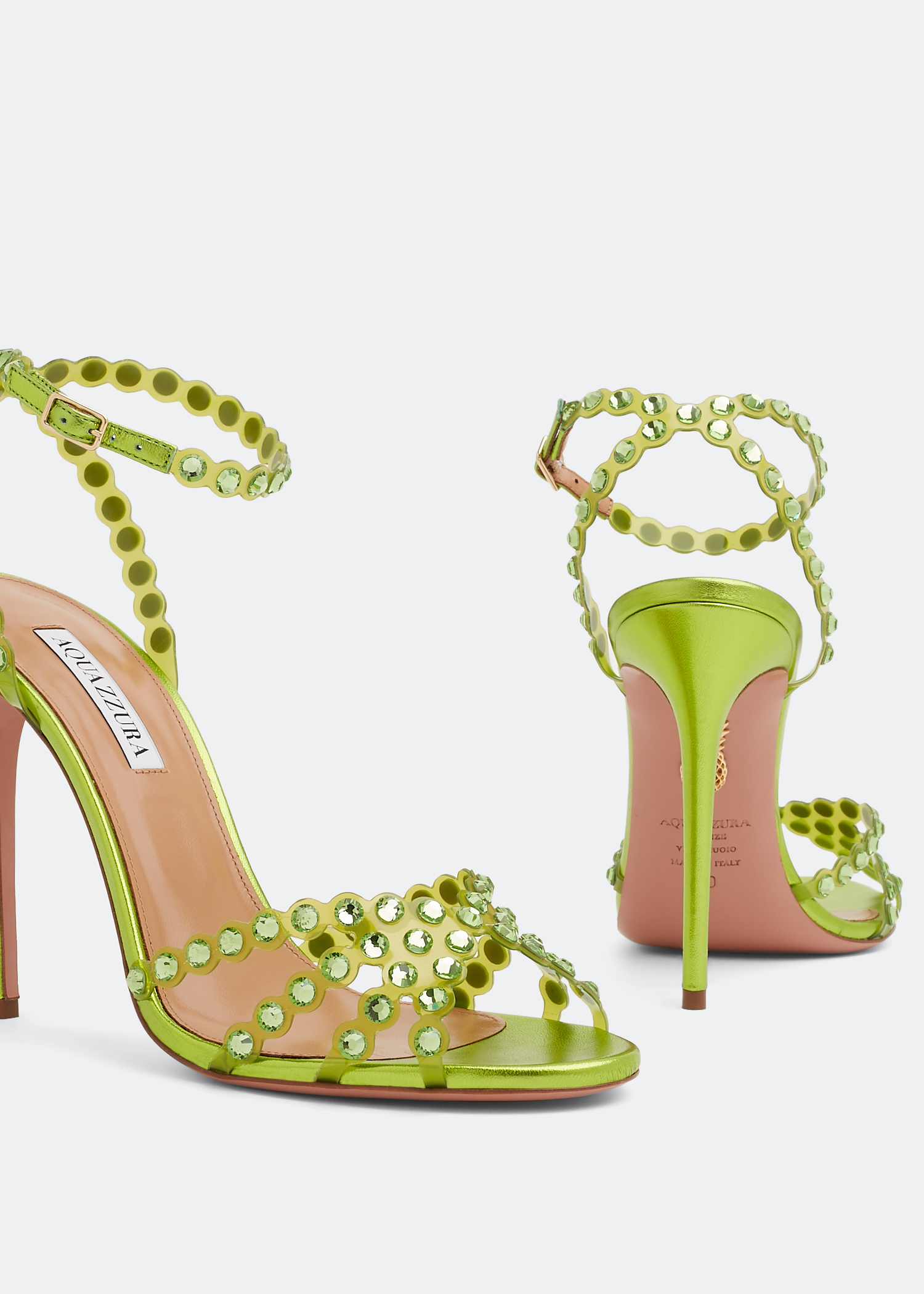ユリーヌ Aquazzura 105mm Forever More Sandals | Grey | FARFETCH