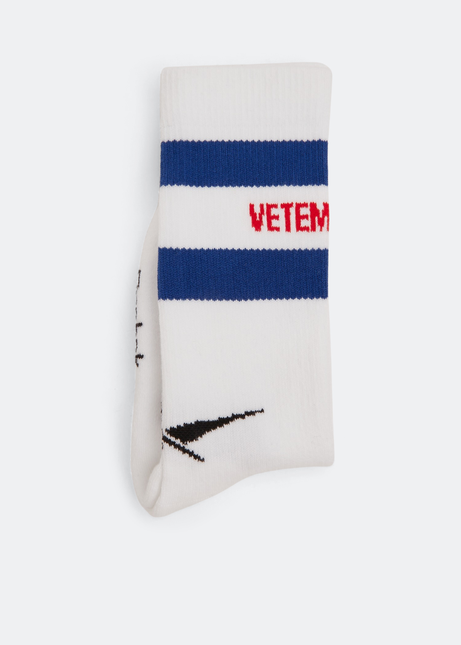 VETEMENTS Logo socks for Men - White in UAE | Level Shoes