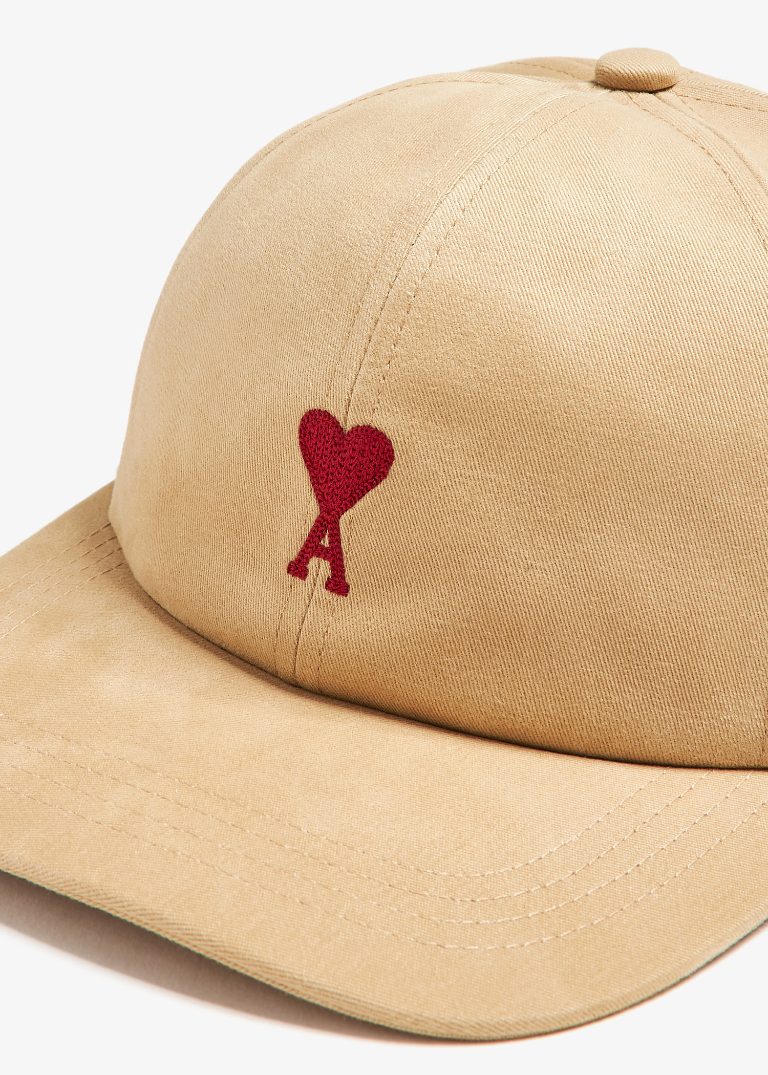 Ami Red Ami De Coeur cap for Men - Beige in UAE | Level Shoes