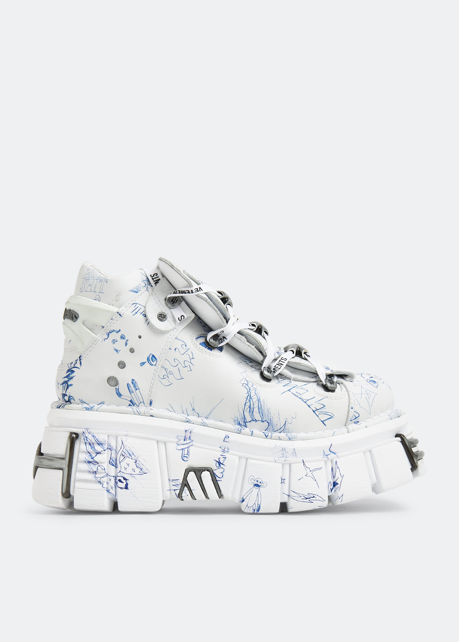 VETEMENTS x New Rock platform sneakers for Men - White in