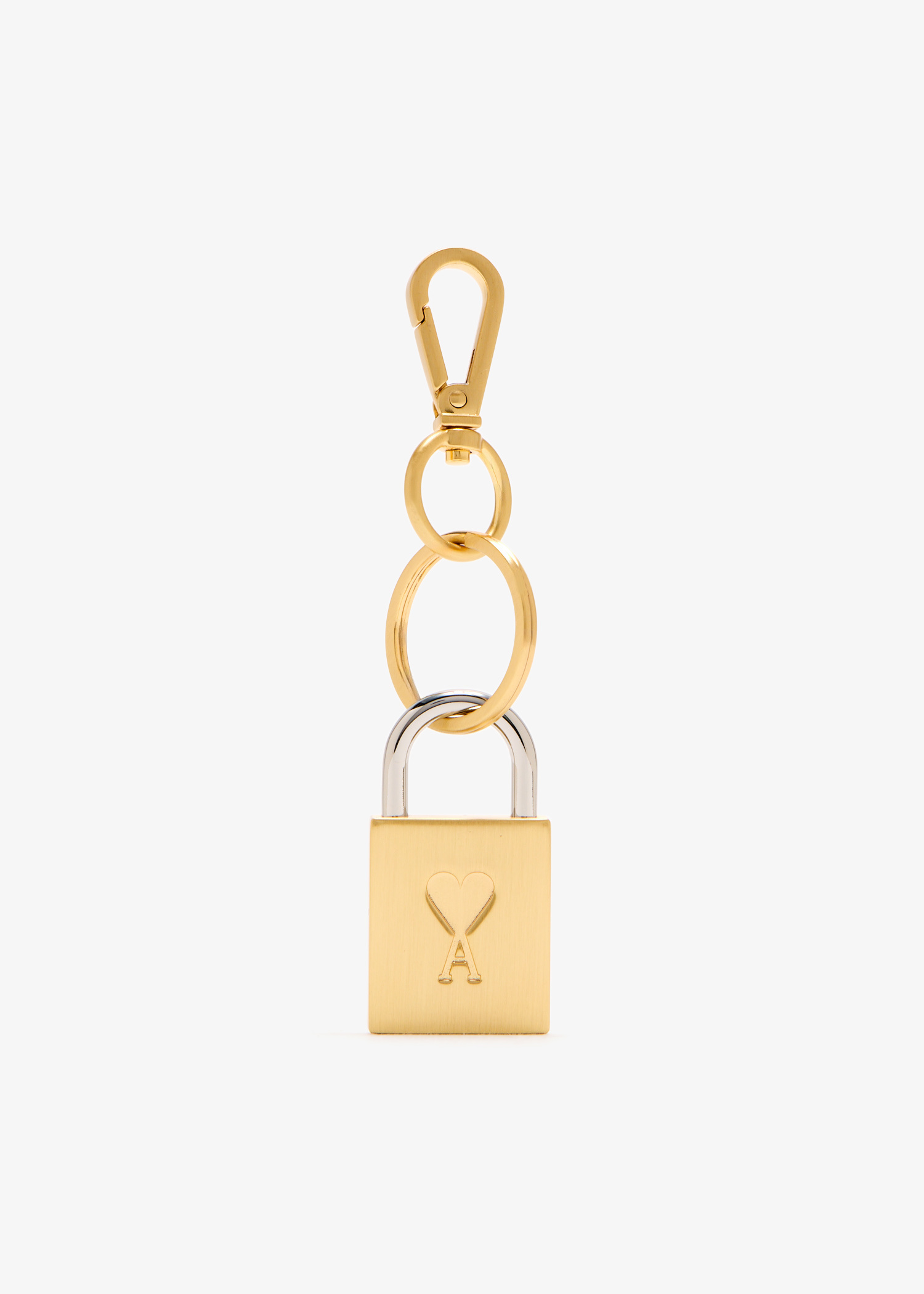 【AMI】 de Coeur Keyring Brass VIBRATED BRASS Ami de Coeur Keyring | AMI PARIS