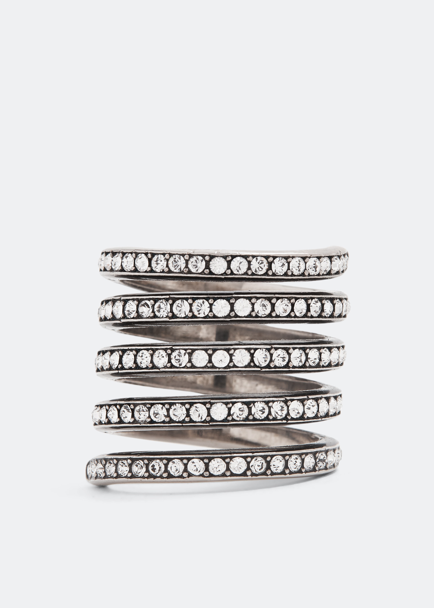 Amina Muaddi Vittoria crystal-embellished ring for Women