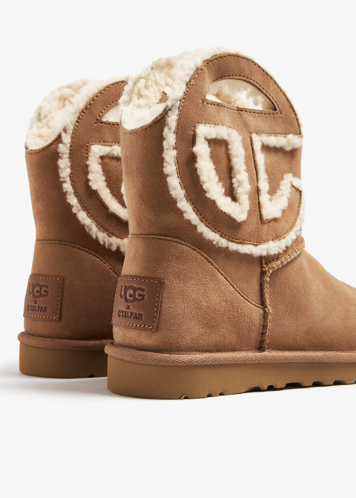 UGG x TELFAR Logo mini boots for Women - Brown in UAE