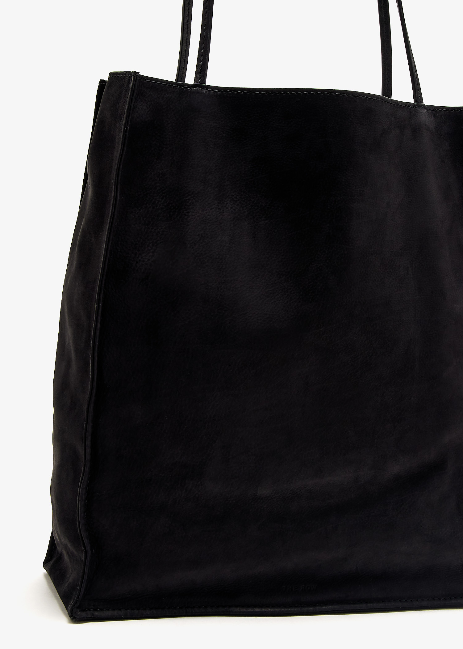 ★関税込み★ The Row 'Large To Go Tote' shopping bag Large To Go Tote レザー製のバッグ ブラック – The Row
