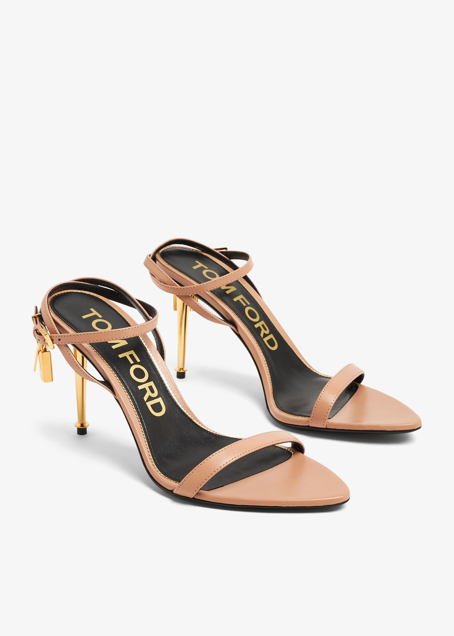 Tom Ford Padlock naked sandals for Women - Beige in UAE