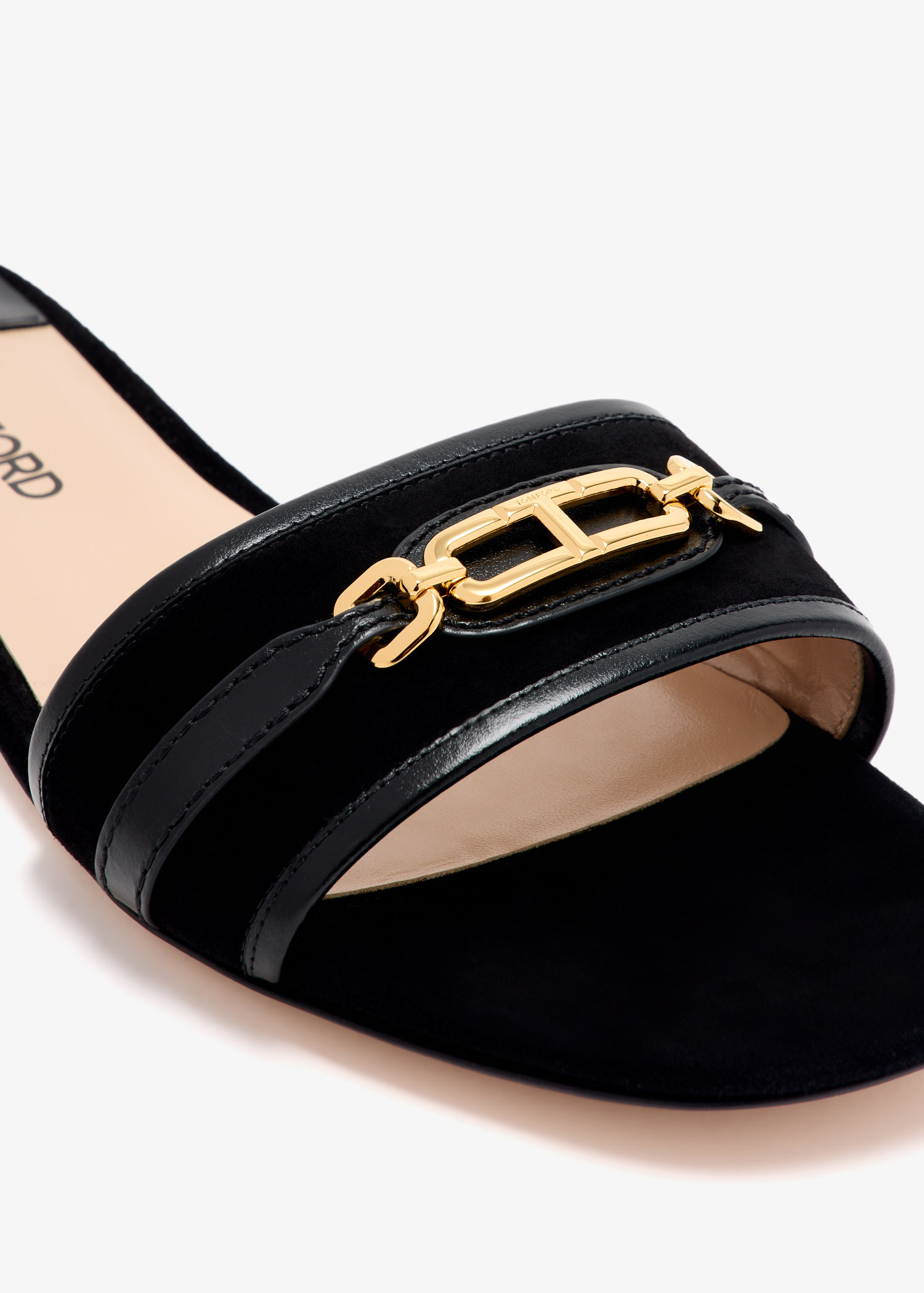 Tom Ford Logo sandals for Women - Black in UAE | Level Shoes