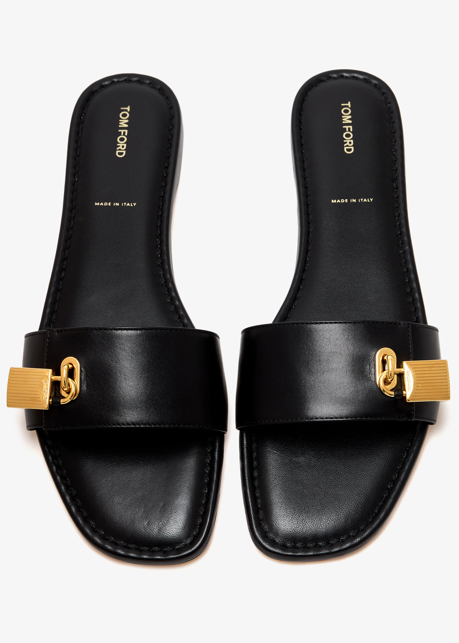Tom Ford Padlock slide sandals for Women - Black in UAE | Level Shoes