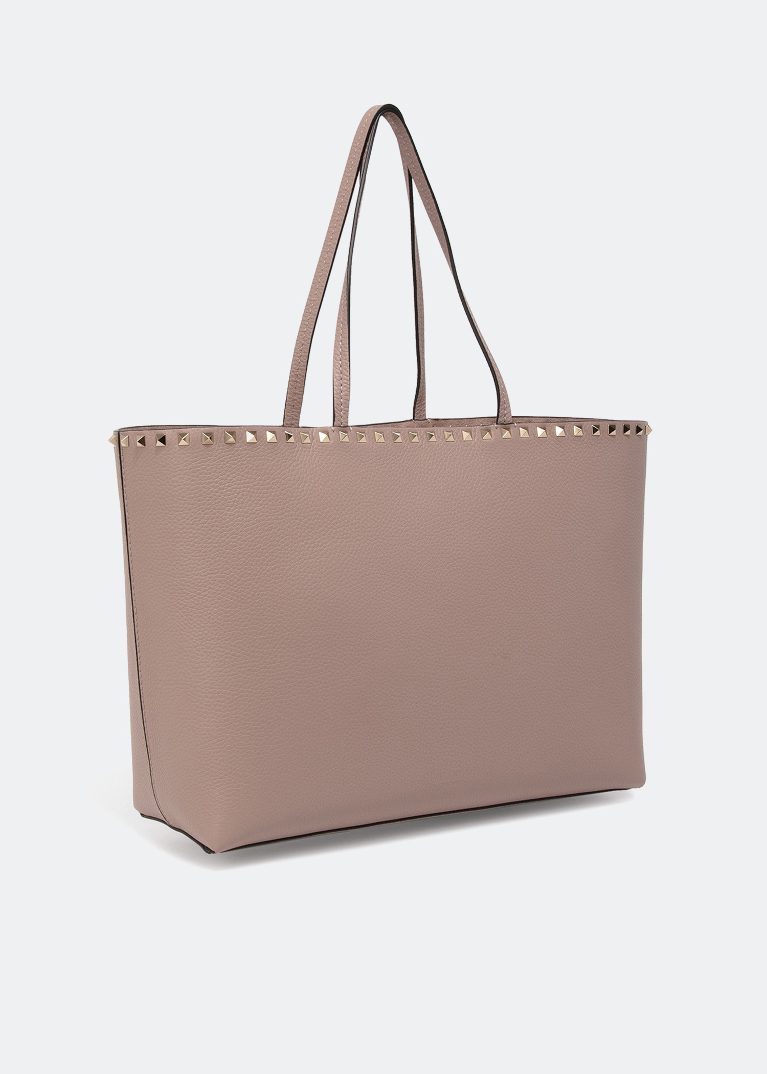 トートバッグ VALENTINO GARAVANI 'Rockstud' small shopping bag Beige Valentino Garavani Rockstud tote bag for Women - Pink in