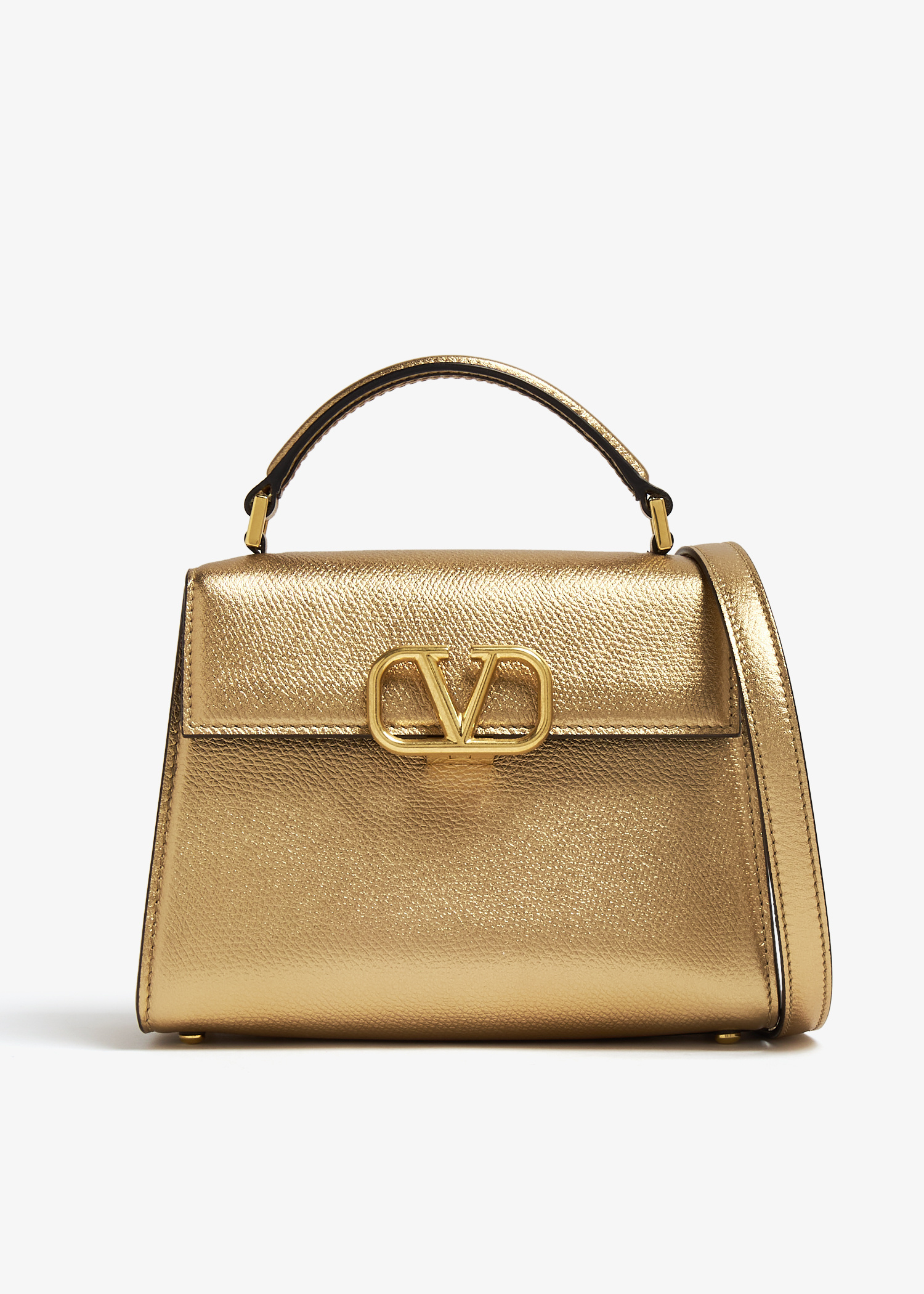 【関税込み】Valentino Garavani ベージュ ミニ VSling バッグ VSling Small leather shoulder bag in beige - Valentino