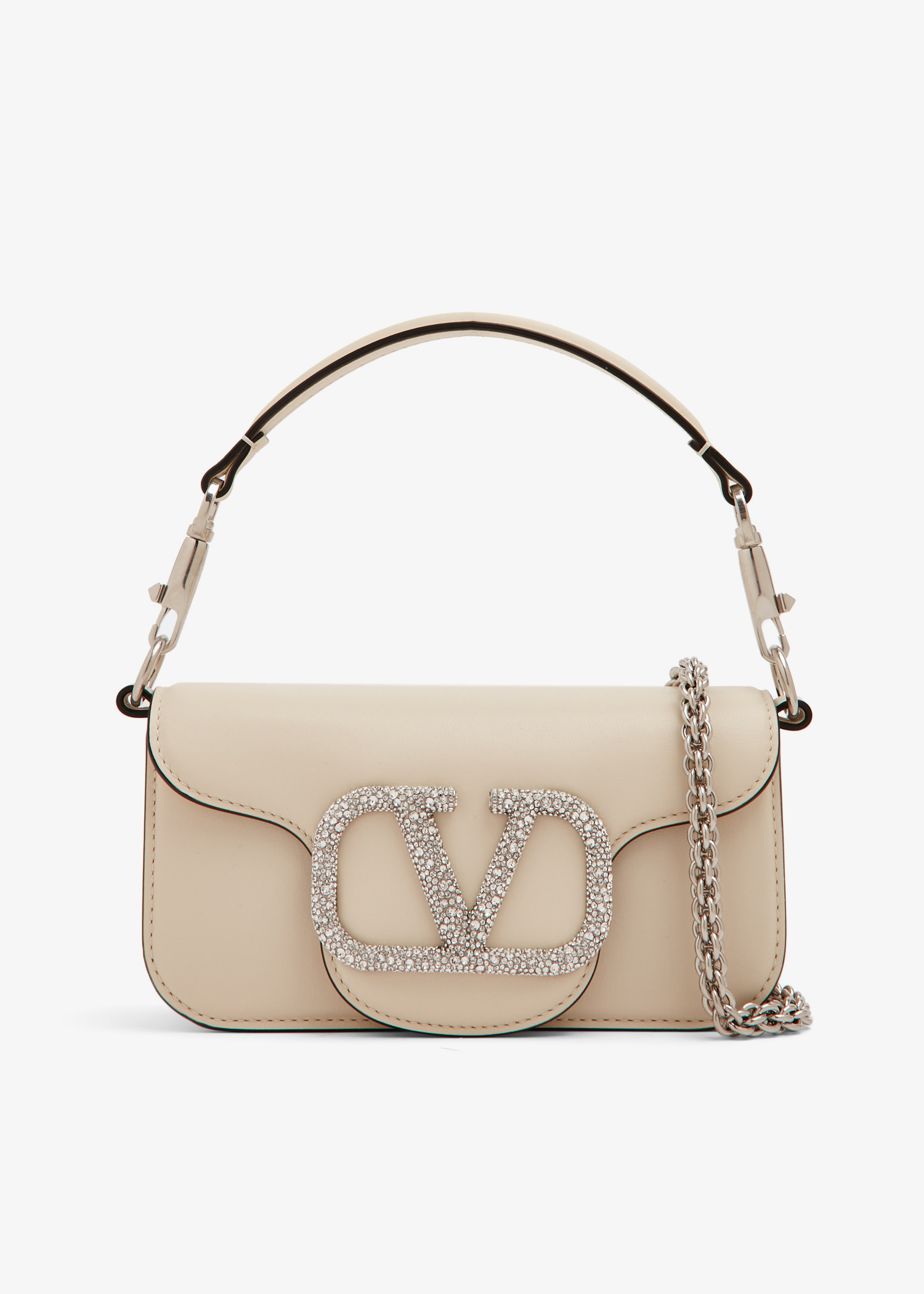 Valentino Garavani Locò small shoulder bag for Women - White
