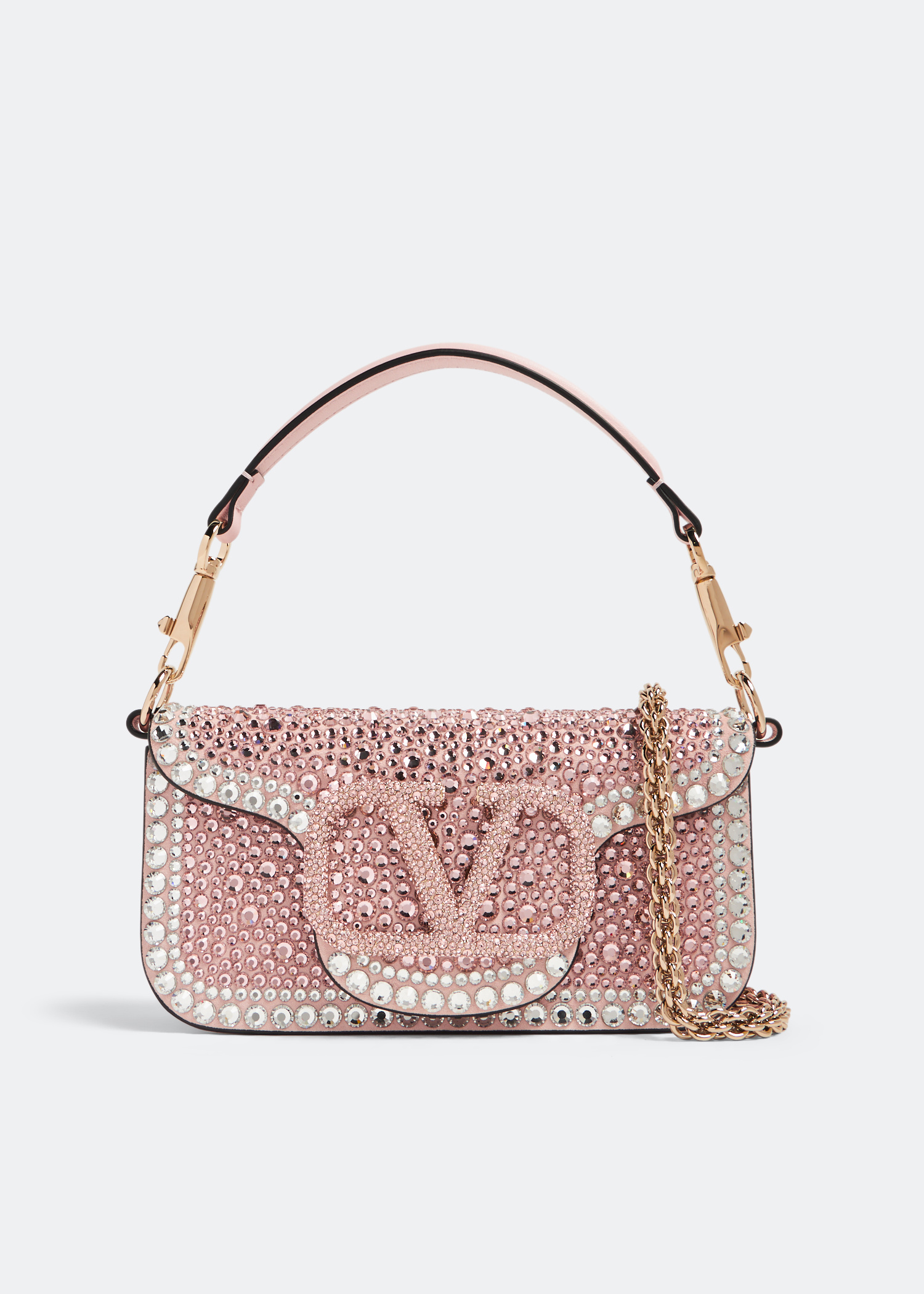 Valentino Garavani Locò small shoulder bag for Women - Pink