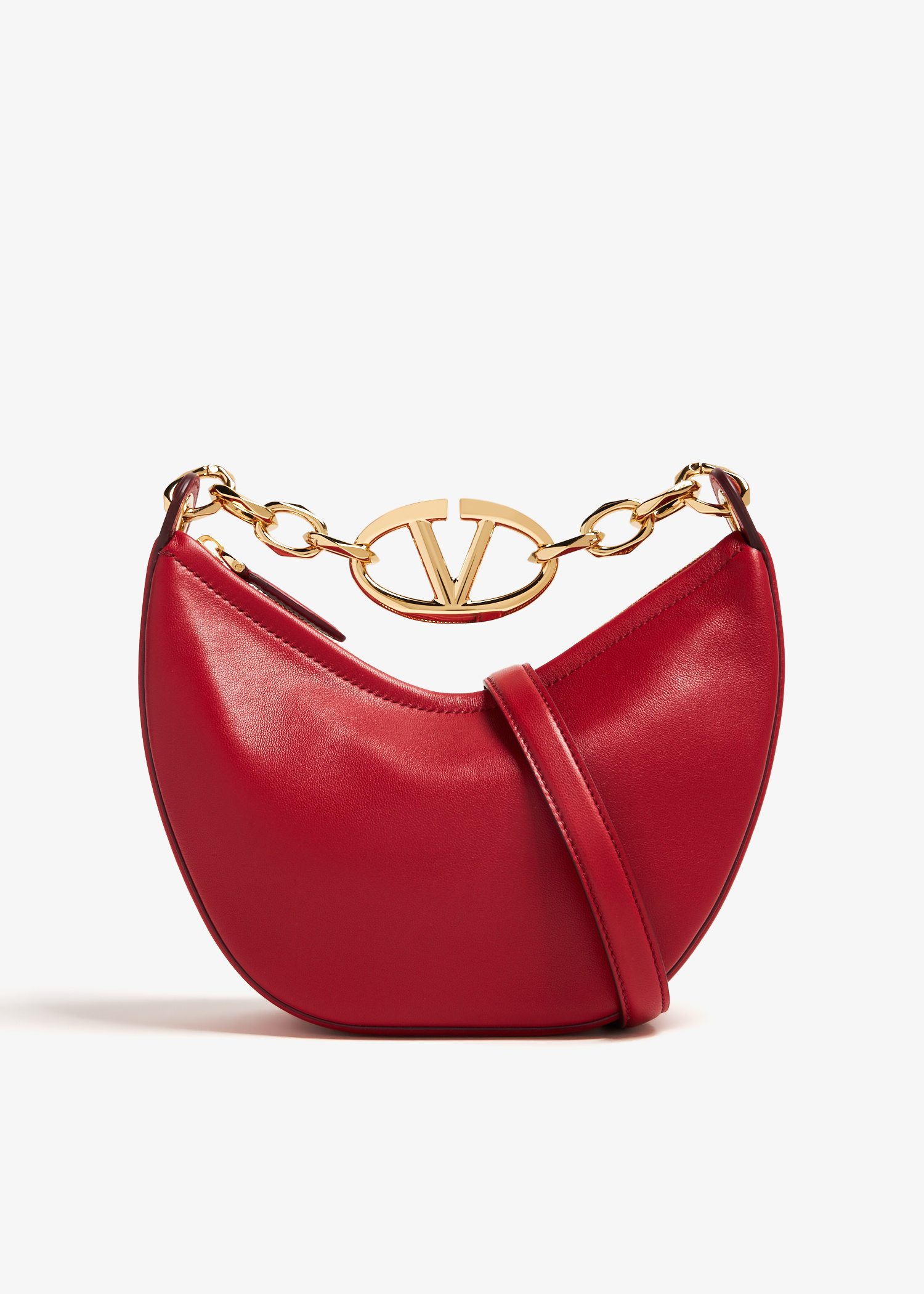 Valentino Garavani VLogo Moon mini hobo bag for Women - Red