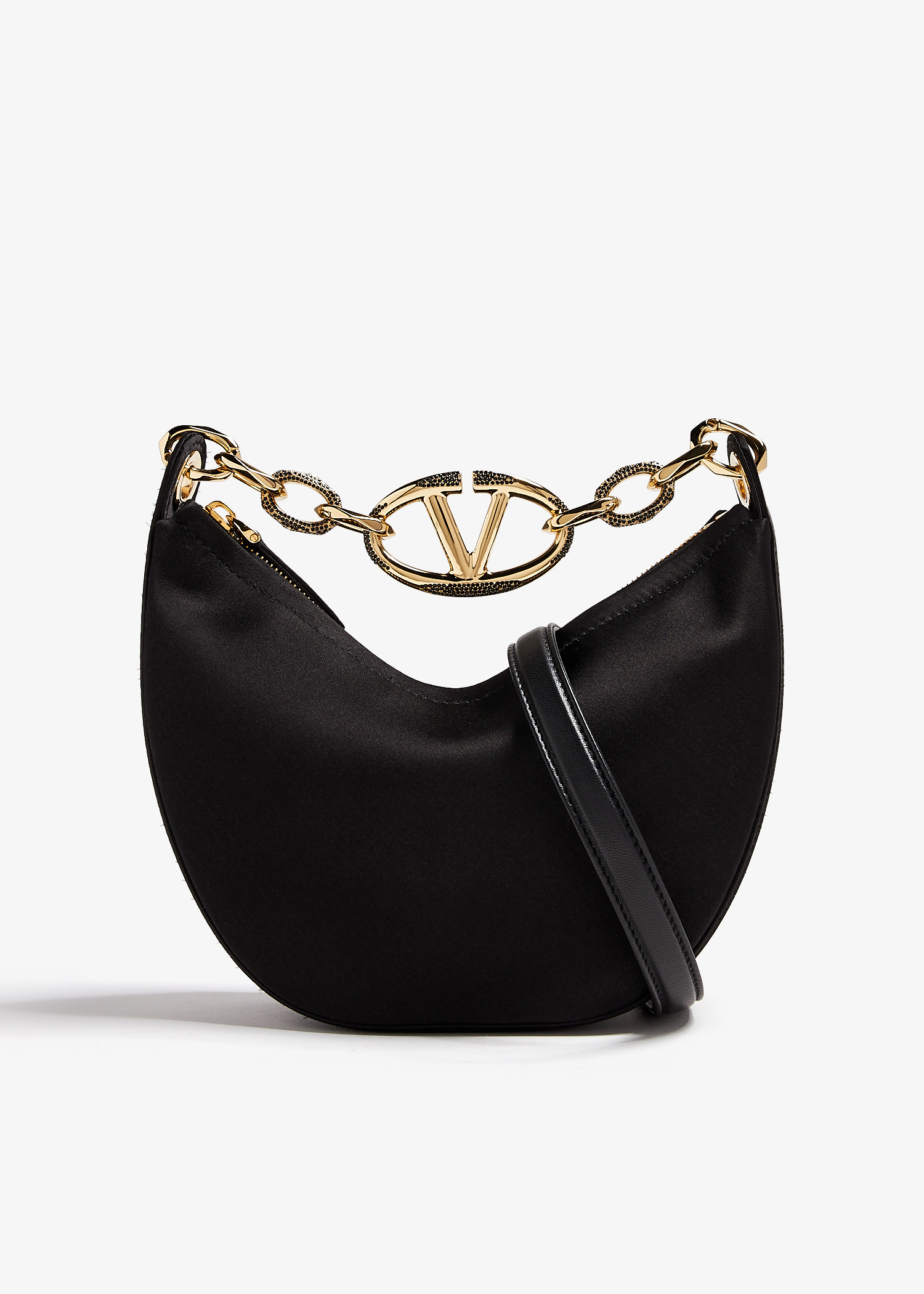 【VALENTINO】ミニ VLOGO ムーンホーボーバッグ【関税送料込】 VALENTINO】ミニ VLOGO ムーンホーボーバッグ【関税送料込