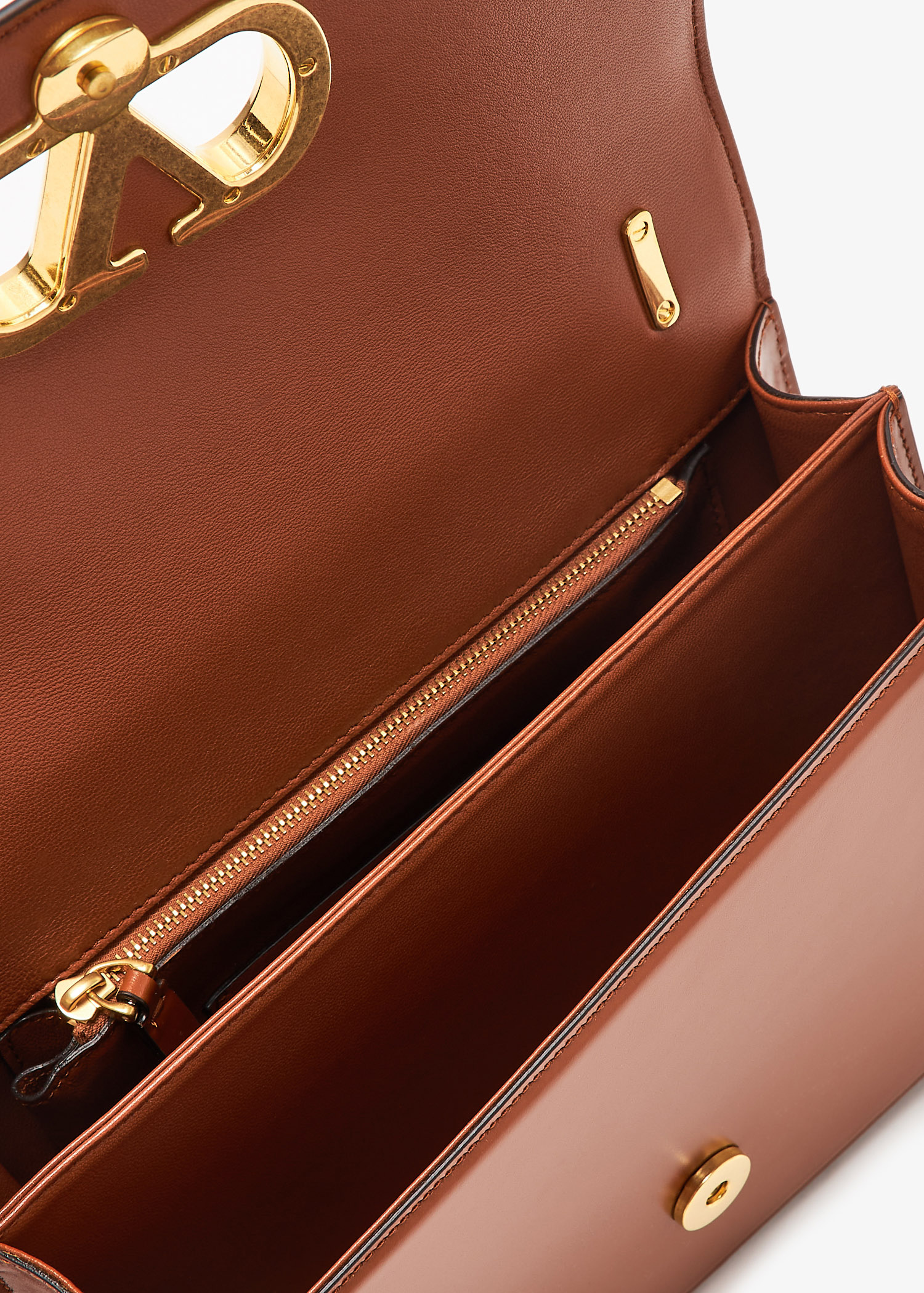 VALENTINO ブラウン モカシン 保存袋付き Valentino Garavani Medium Alltime Leather Tote Bag | Brown | FARFETCH