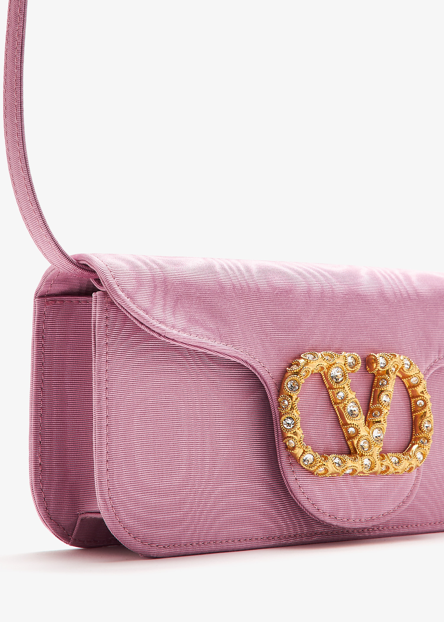 【関税&送料込】Valentino Garavani Pink Fabric Loca Clutch Valentino Garavani Locò clutch for Women - Pink in UAE