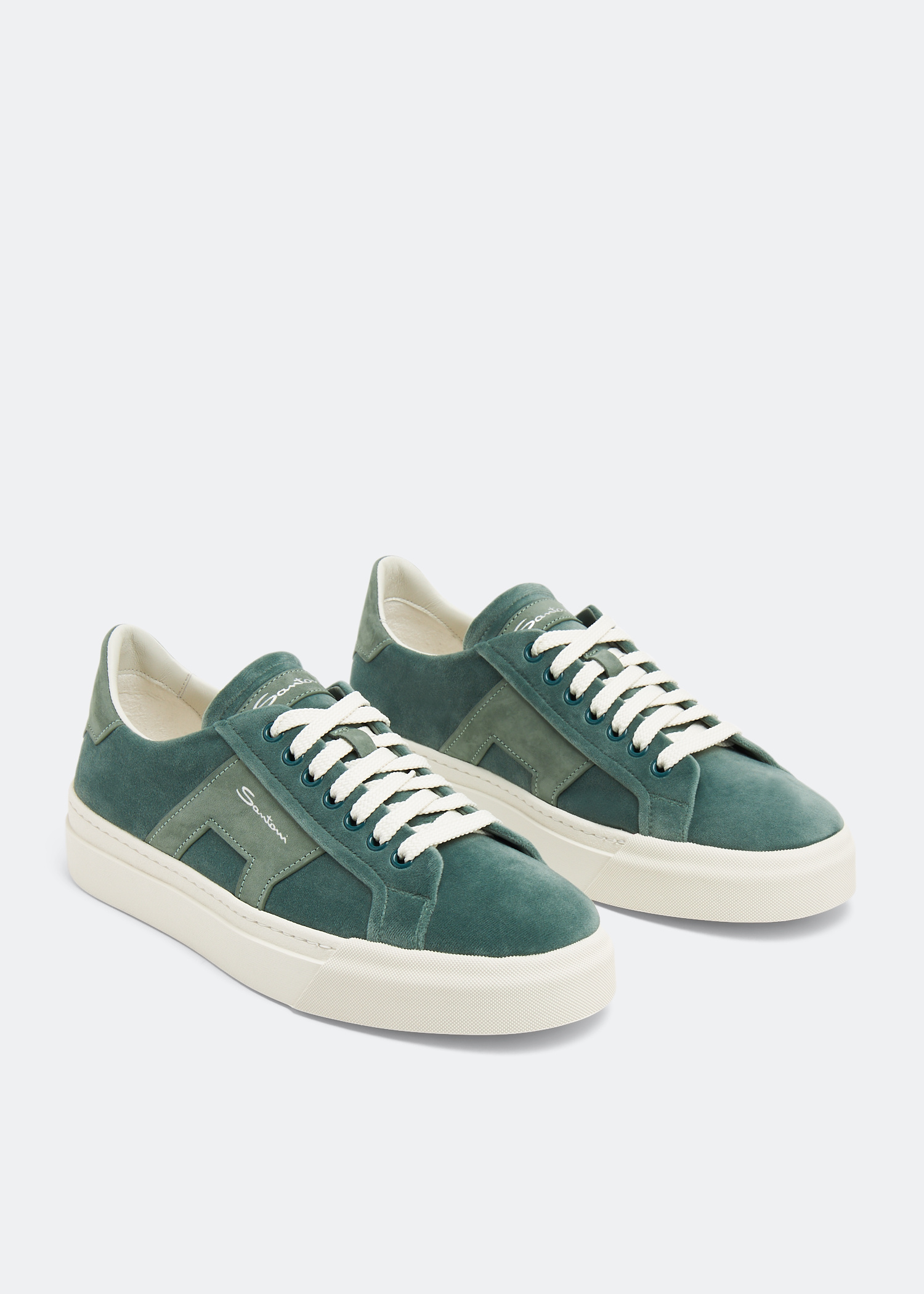 Santoni Double Buckle sneakers for Women - Green in UAE