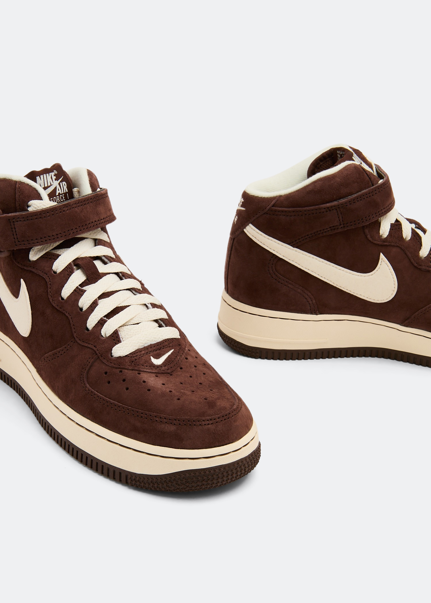 服/ファッション Nike Brown High-Top Sneakers Nike Air Force 1 Mid '07 'Brown Plaid' sneakers for Men - Beige in