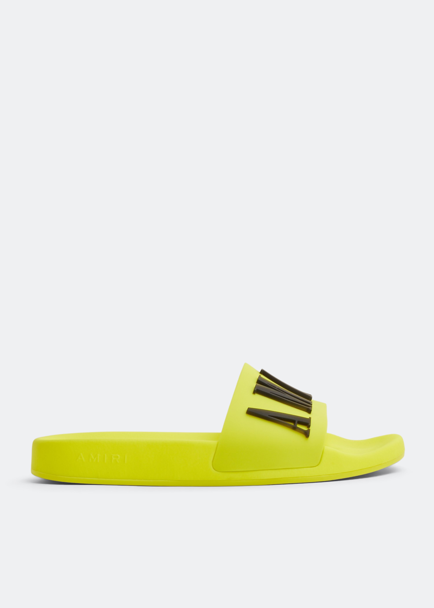 AMIRI Logo pool slides for Women - Yellow in USA | Level Shoes
