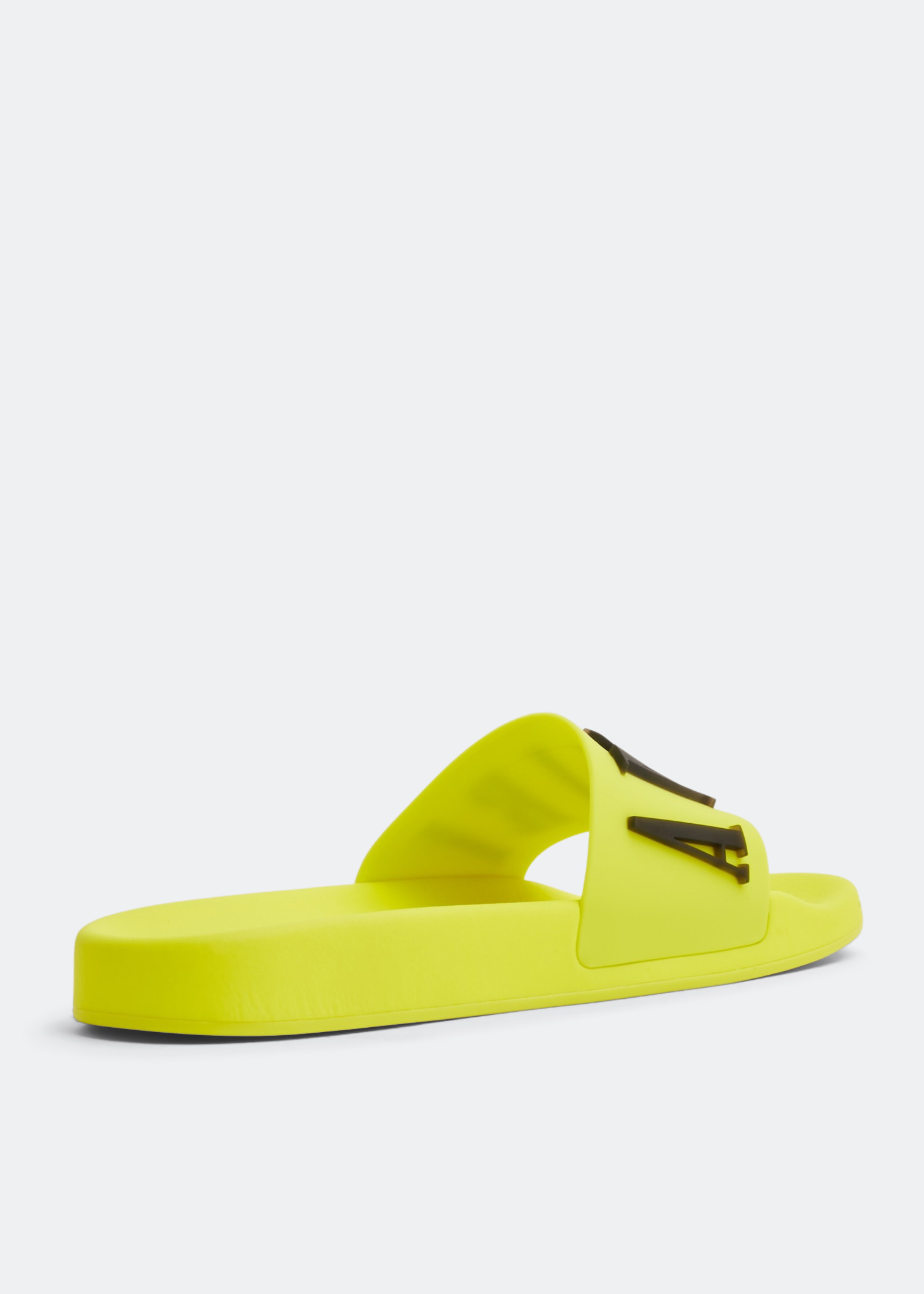 AMIRI Logo pool slides for Women - Yellow in USA | Level Shoes display picture 3