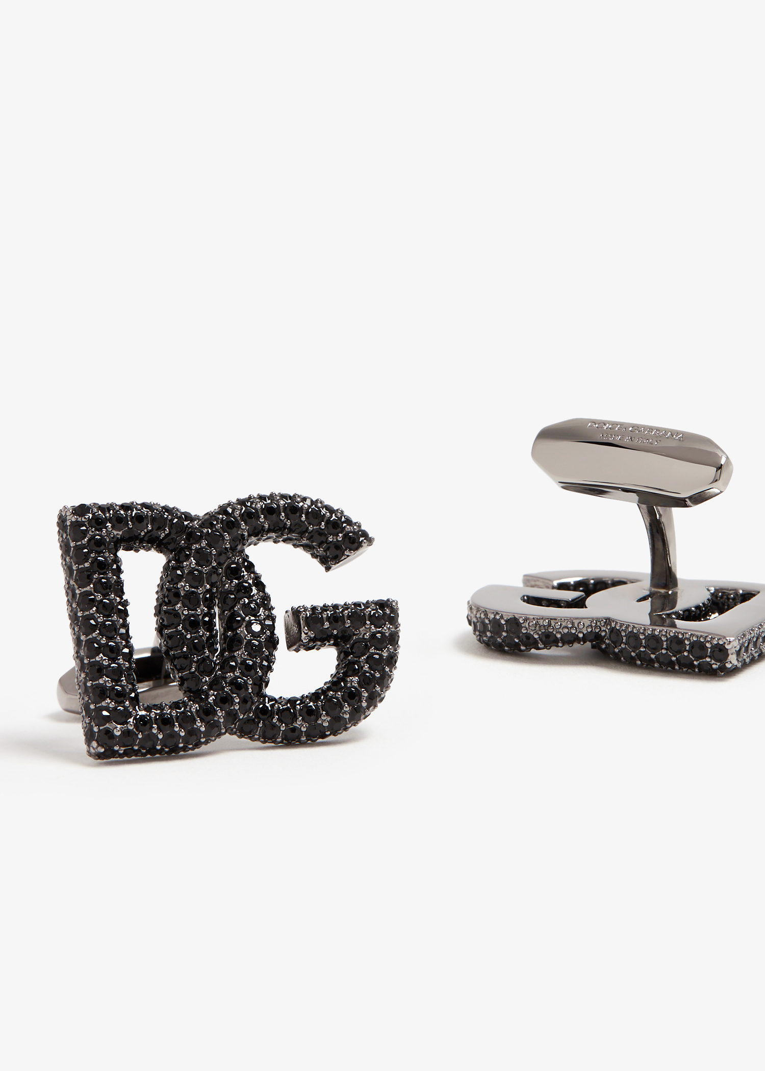 Dolce&Gabbana Rhinestone-embellished DG cufflinks for Men