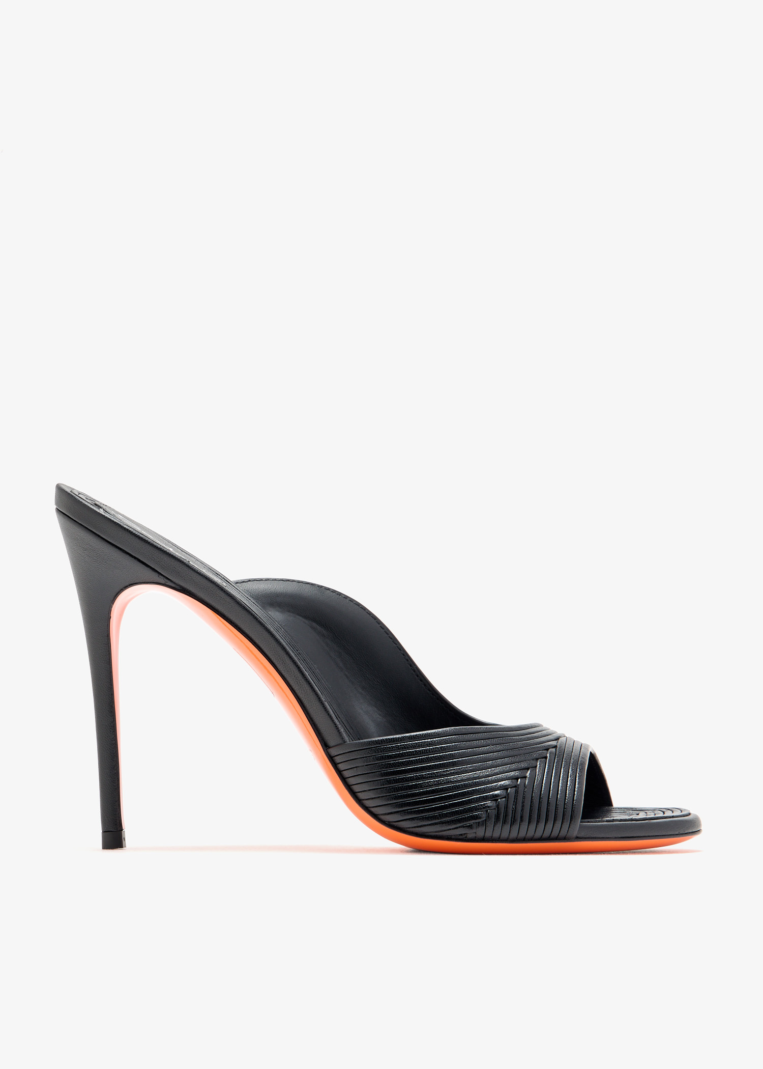 サンダル・ミュール SANTONI SANDAL (WHNQ71627HA2TSZA I80) Santoni Serpentine sandals for Women - Black in UAE | Level