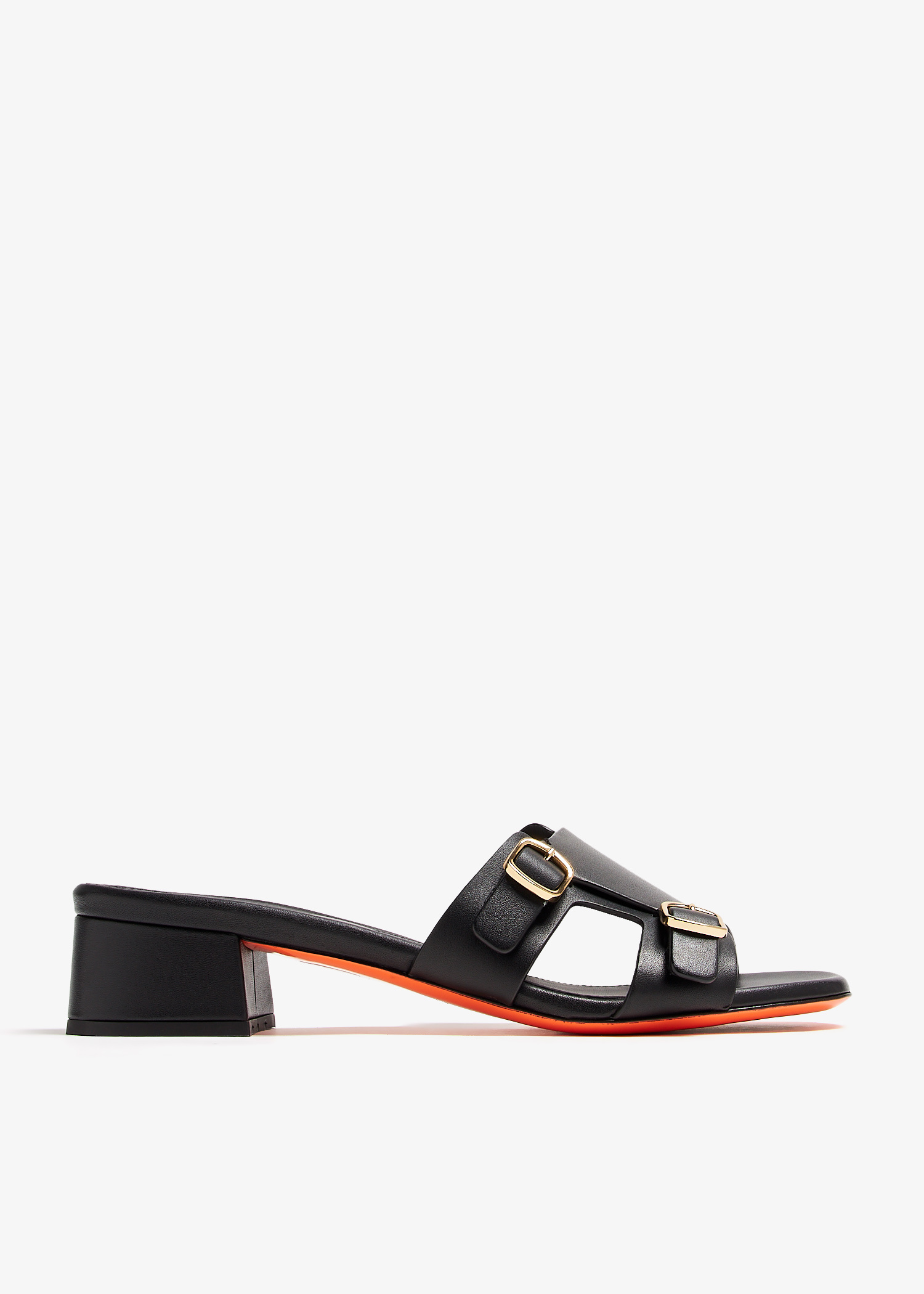 サンダル・ミュール SANTONI Women Sandals WHA71446GOMTEAYN01 BLACK Santoni Double-buckle sandals for Women - Black in UAE