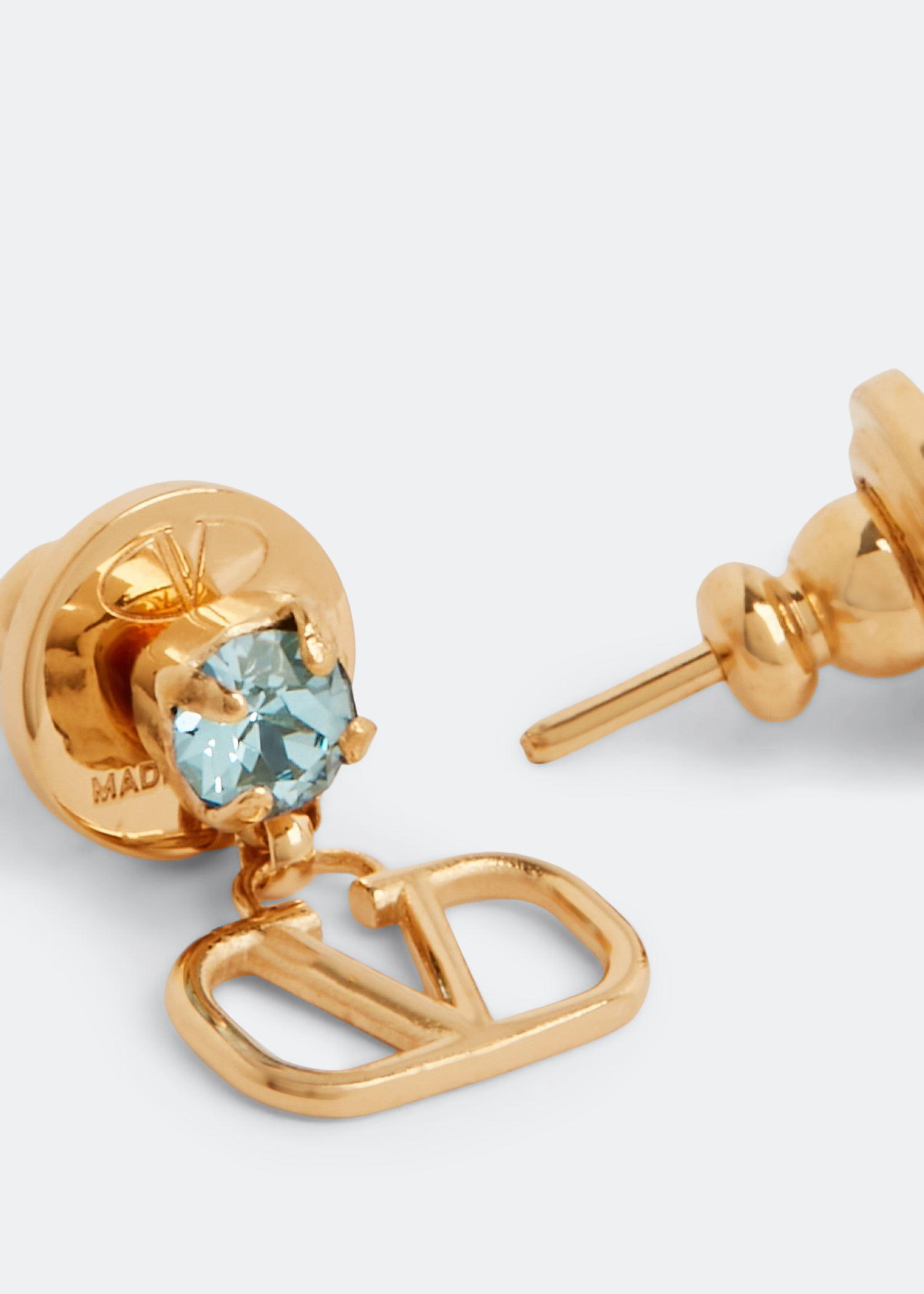 イヤリング Valentino Garavani Brass Earrings Valentino Garavani VLogo Signature strass earrings for Women