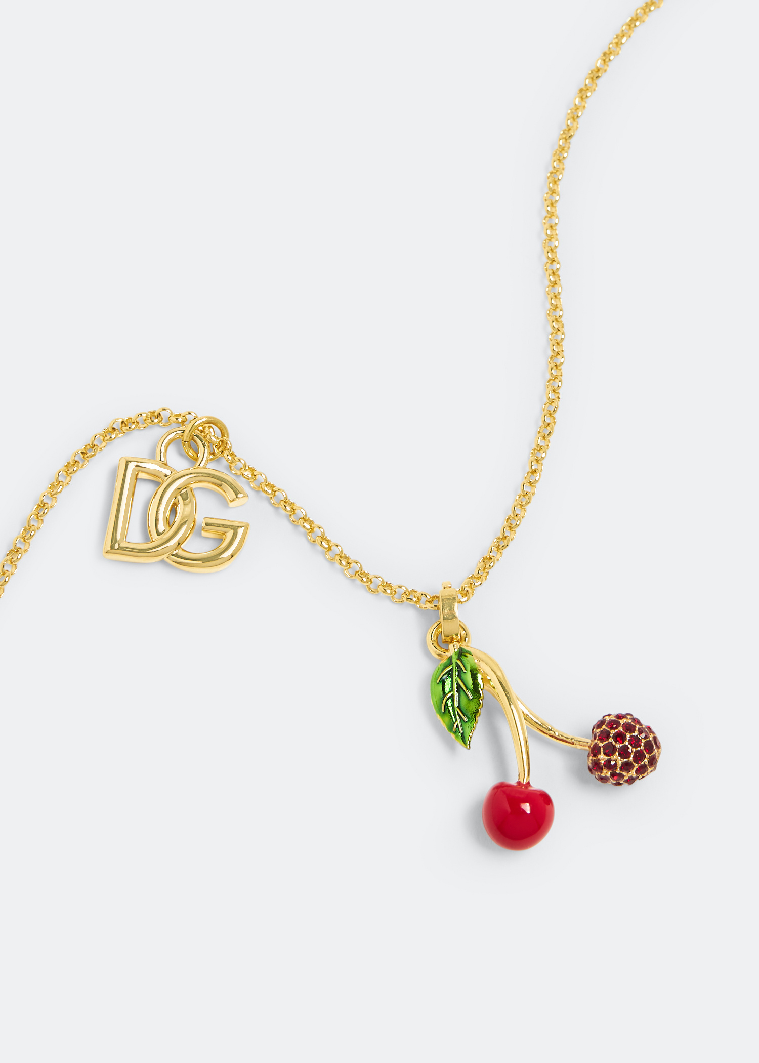 Dolce&Gabbana DG logo cherry necklace for Women - Gold in