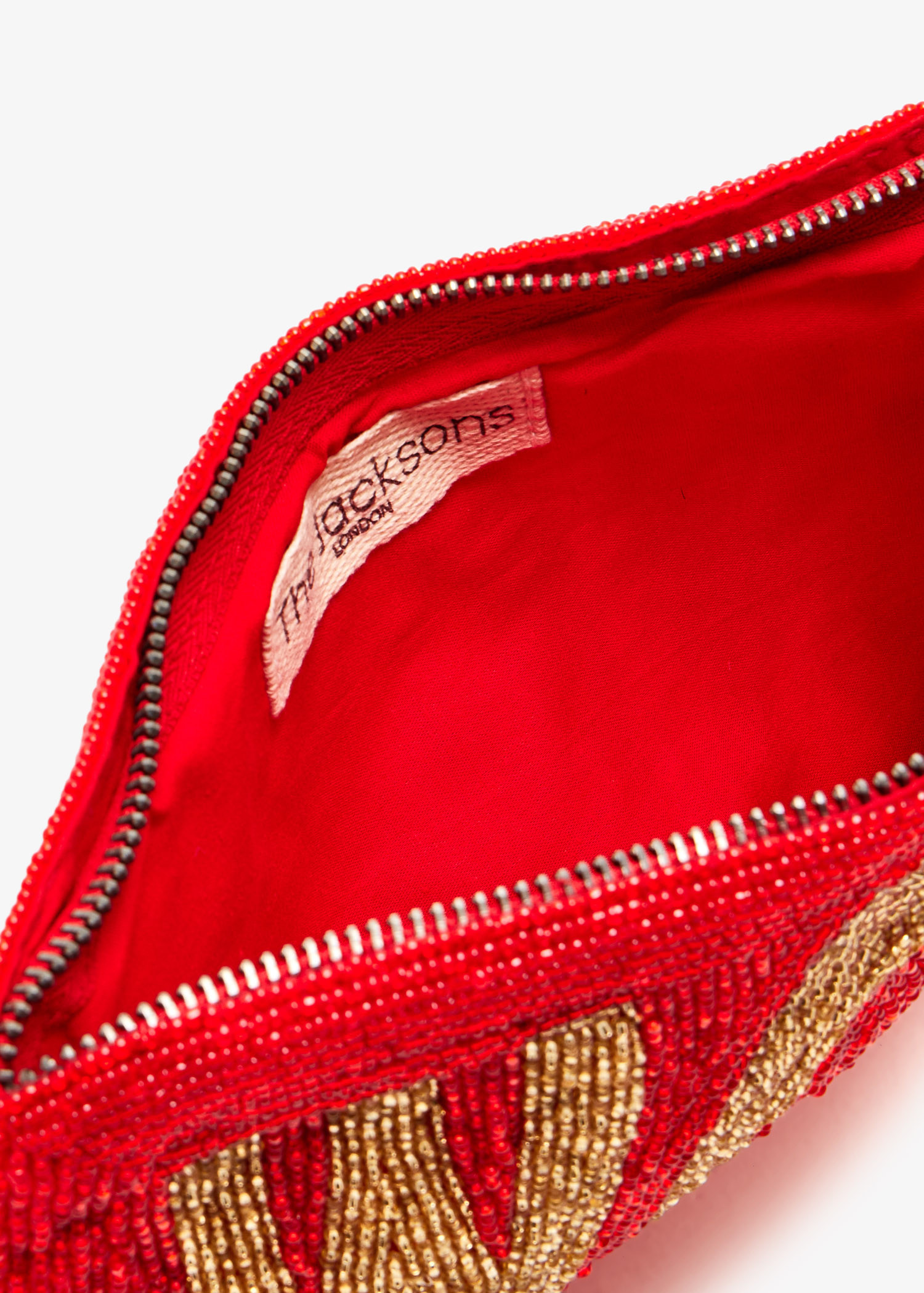 The Jacksons Wow beaded clutch for Women - Red in UAE | Level Shoes