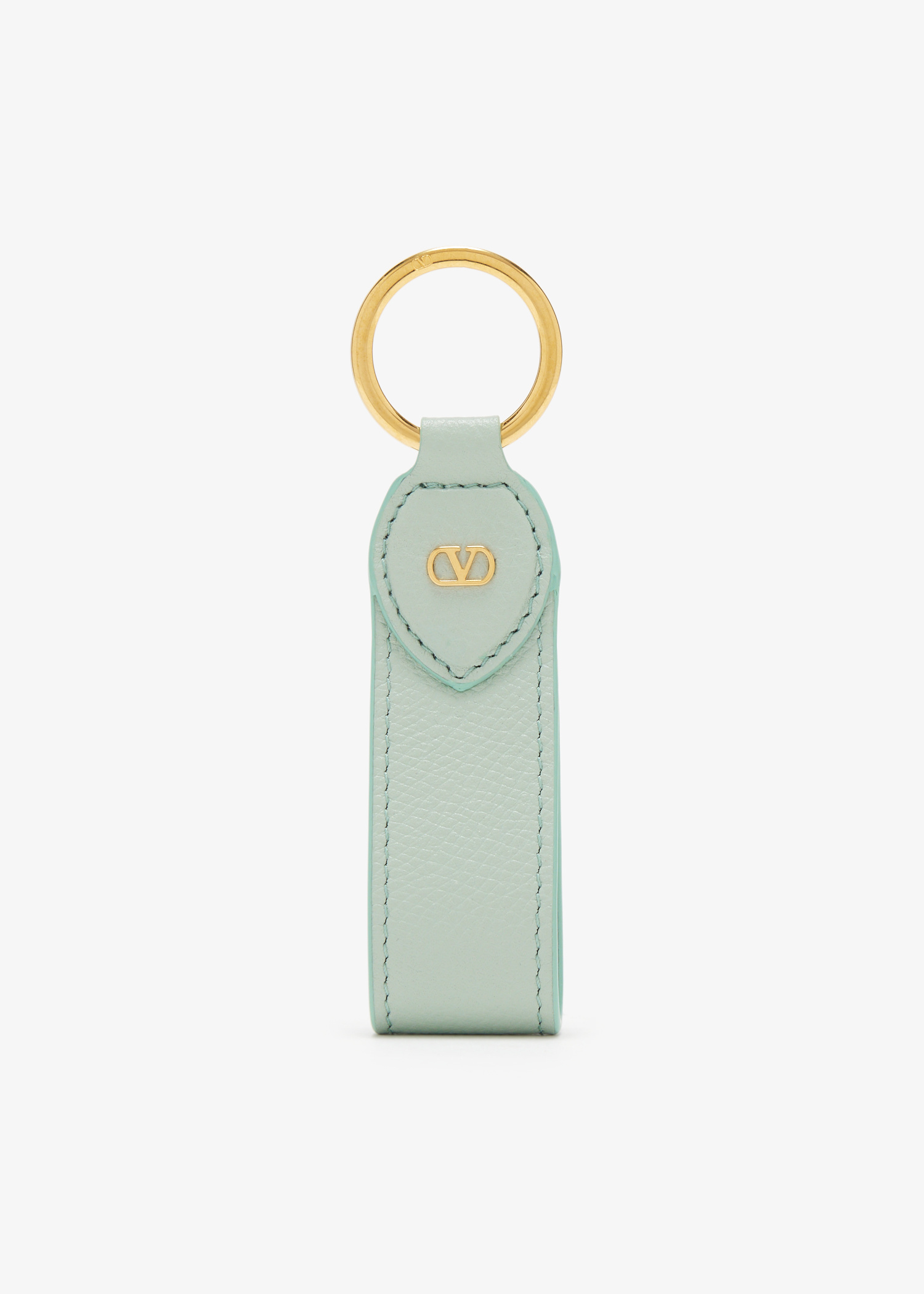 【関税&送料込】Valentino Garavani Keyring Valentino Garavani Leather VLogo Keychain | Harrods UK