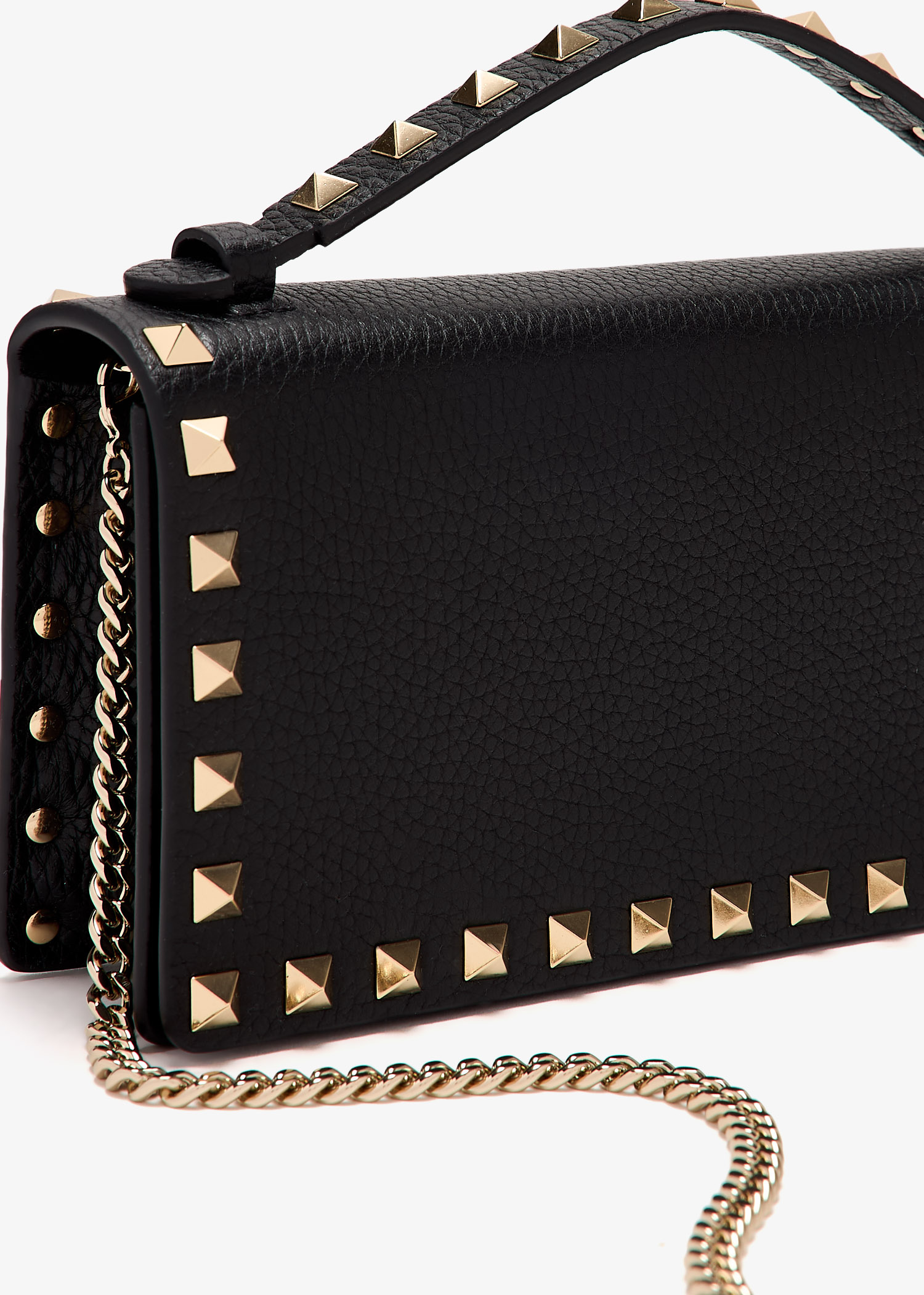 Valentino Garavani Rockstud chain wallet for Women - Black